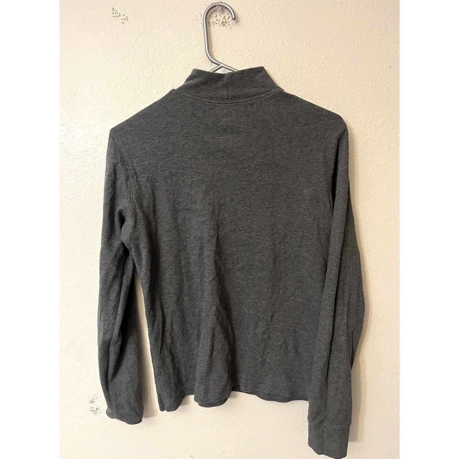 Lands' End Lands' End Women T-Shirt Gray Mock Neck Long Sleeve Casual, Small Size S / US 4 / IT 40 - 3 Thumbnail