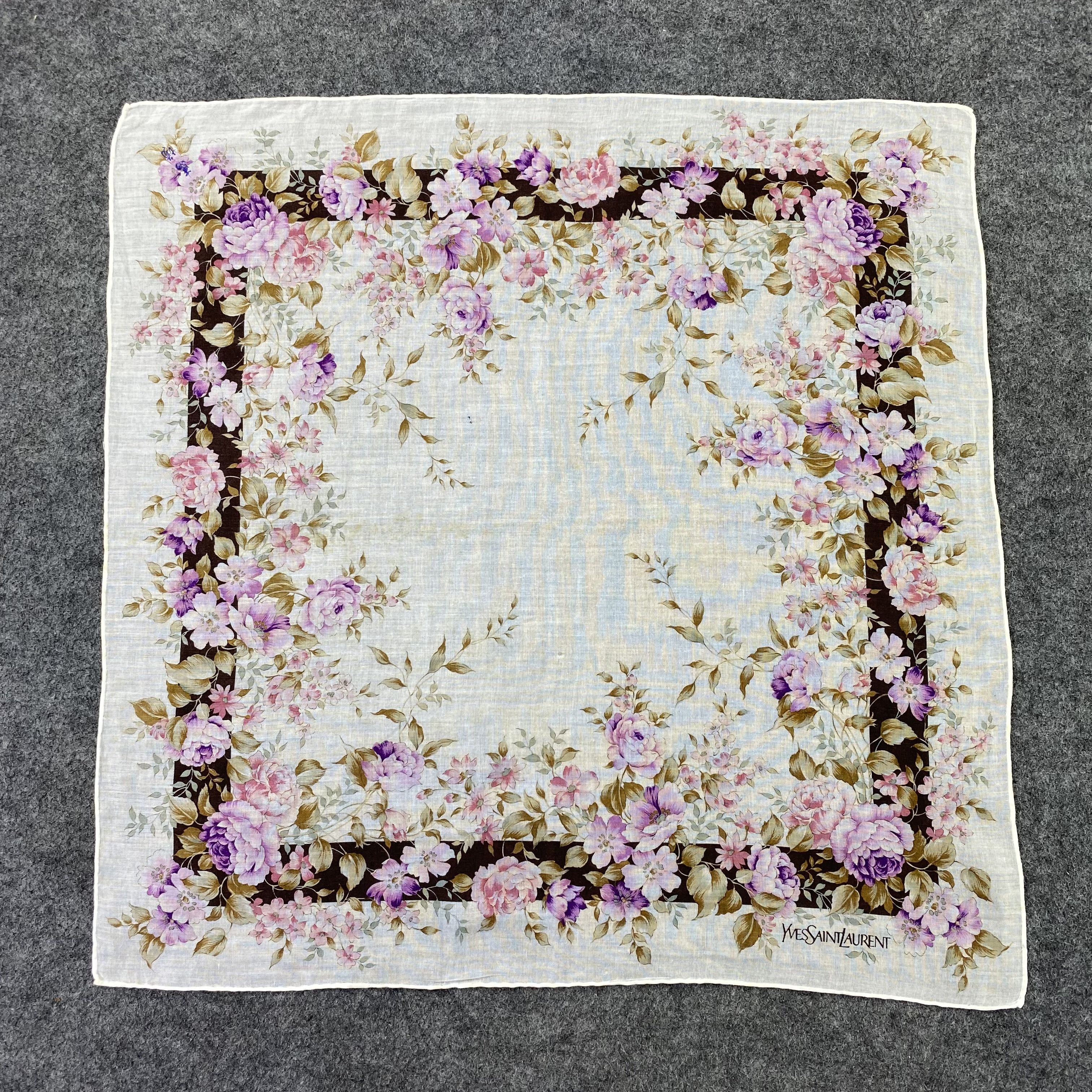 Vintage × Yves Saint Laurent Yves Saint Laurent Handkerchief / Bandana / Neckerchief-B526 Size ONE SIZE - 3 Thumbnail