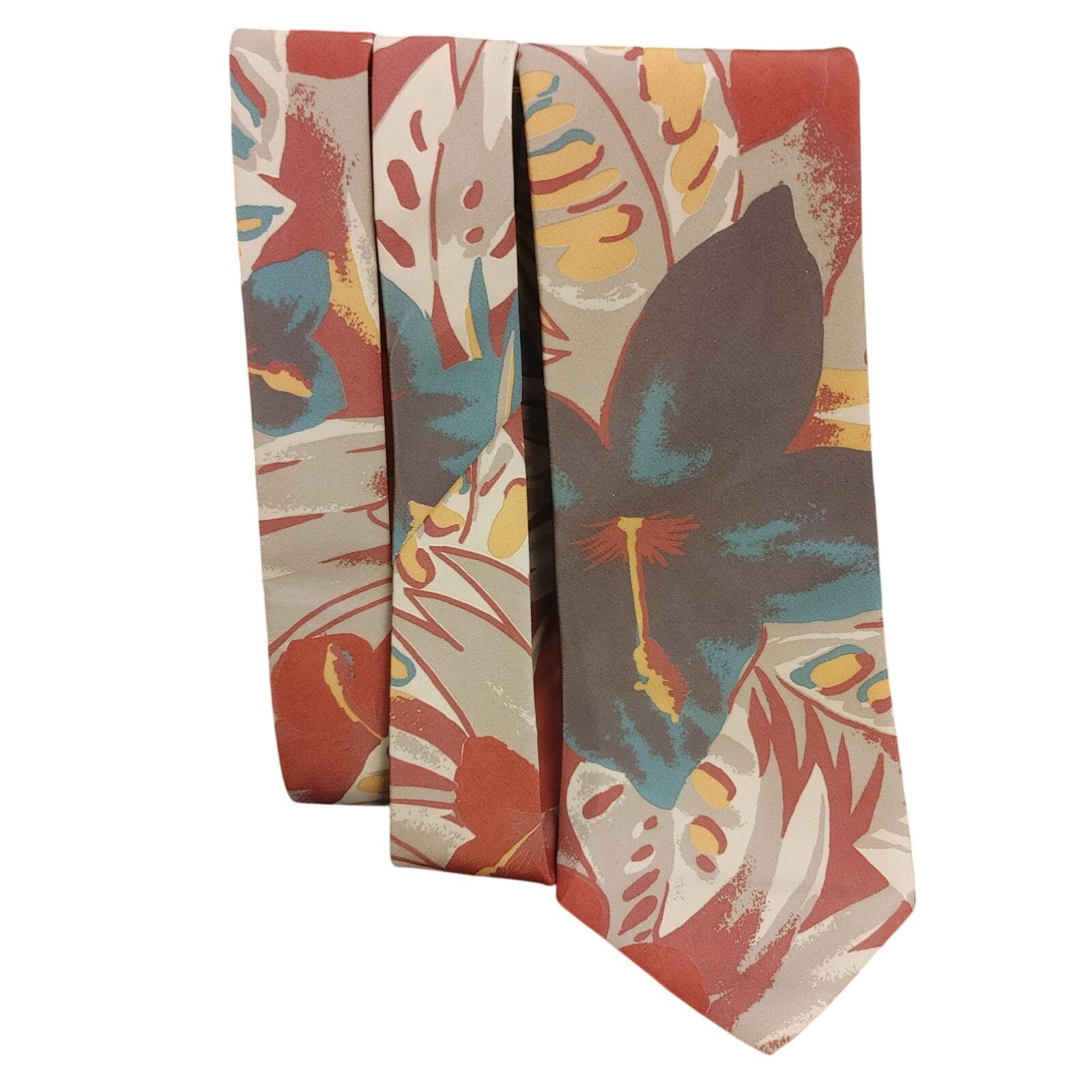 Stanley Blacker Stanley Blacker Men's OS Polyester Red/Yellow Floral Tie Size ONE SIZE - 1 Thumbnail