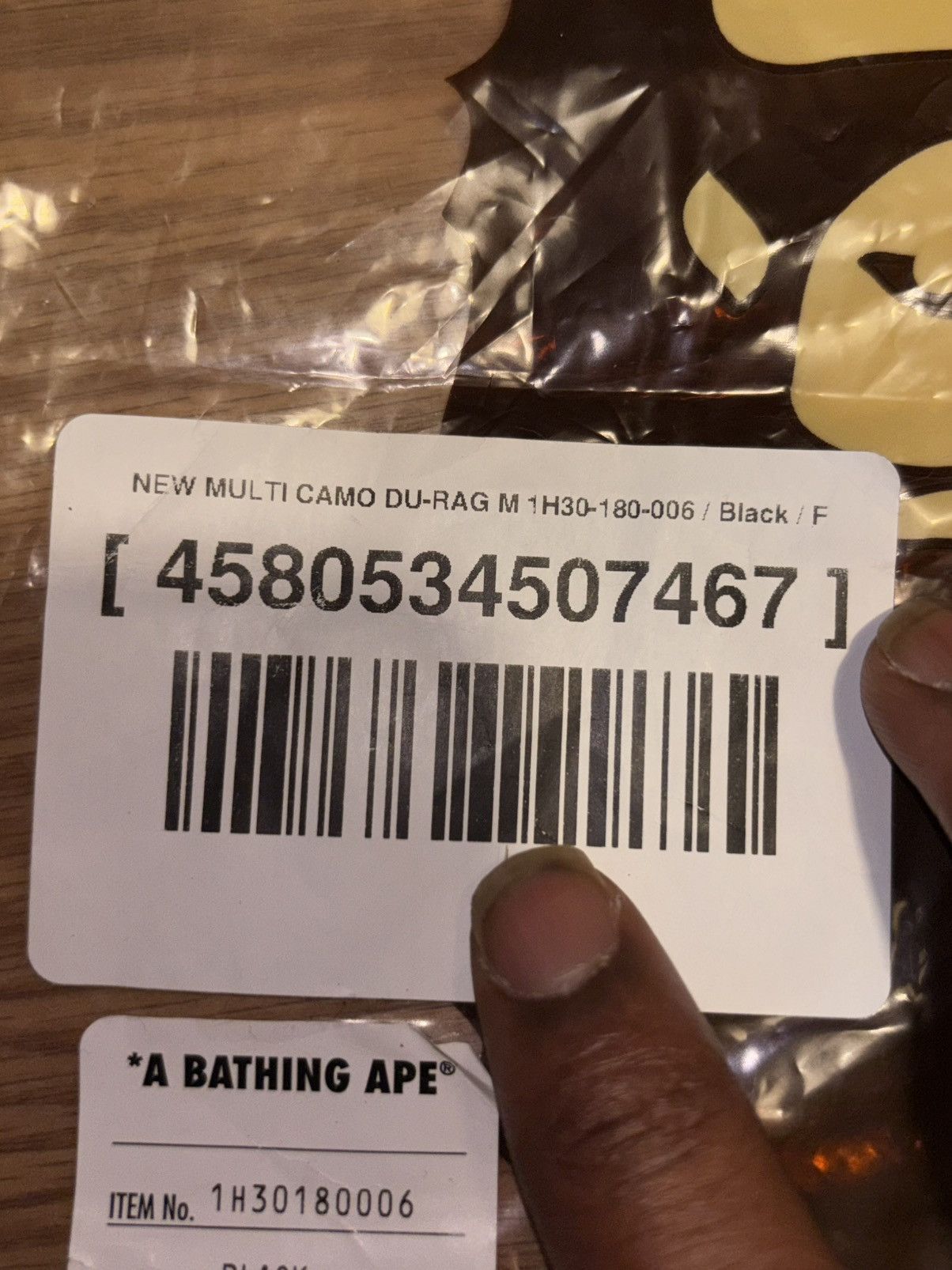 Bape “Black Cotton Candy Camo” Durag