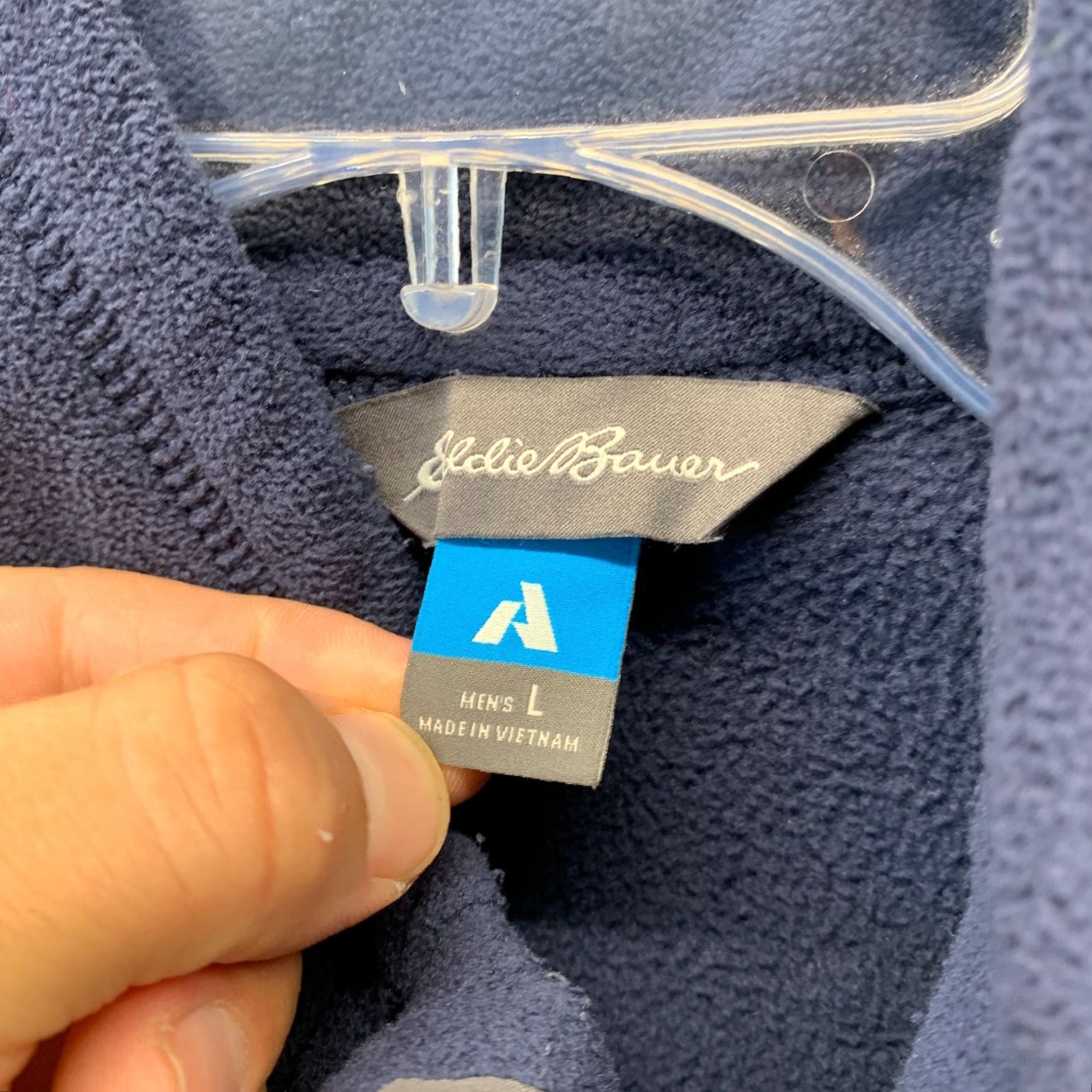 Eddie Bauer Eddie Bauer Sweater Mens Large Blue Fleece 1/4 Zip Polyester Crew Neck Pullover 90s Size US L / EU 52-54 / 3 - 7 Thumbnail