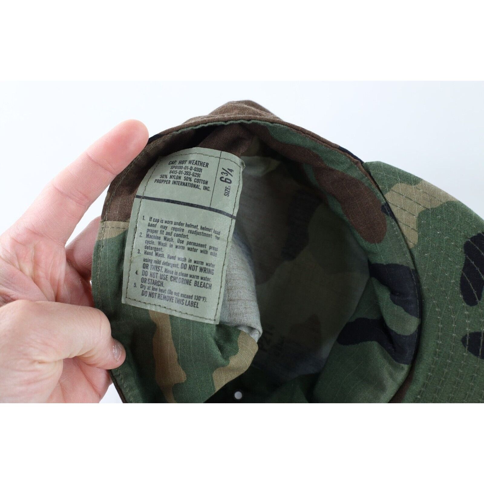 Vintage Vintage Y2K 2001 Military Issue Camouflage Hot Weather Hat Size ONE SIZE - 7 Thumbnail