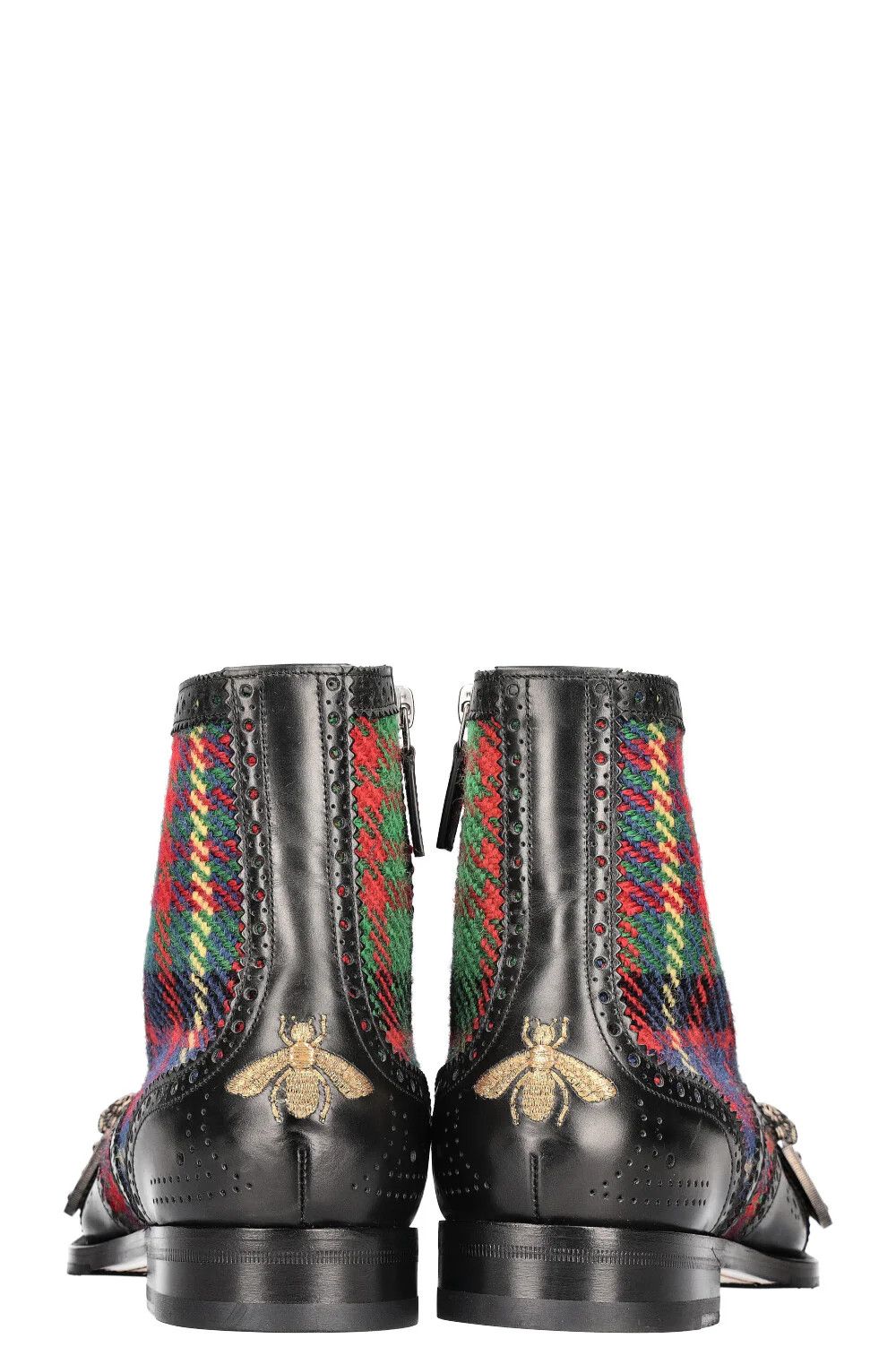 Gucci o1tko11025 Tartan Brogue Ankle Boots in Multicolor Size US 7 / EU 40 - 2 Thumbnail