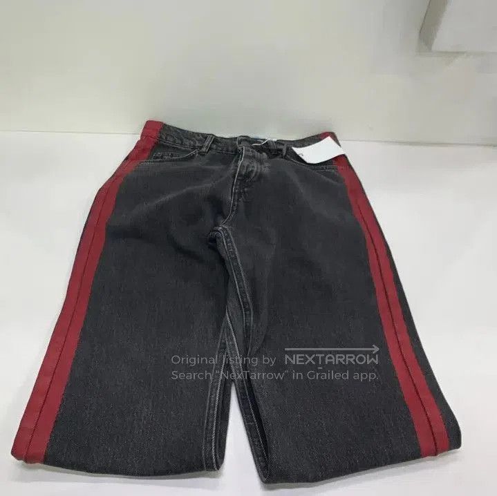 Balenciaga Balenciaga Stylish Black Denim Trousers with Stripes. Size US 28 / EU 44 - 5 Thumbnail