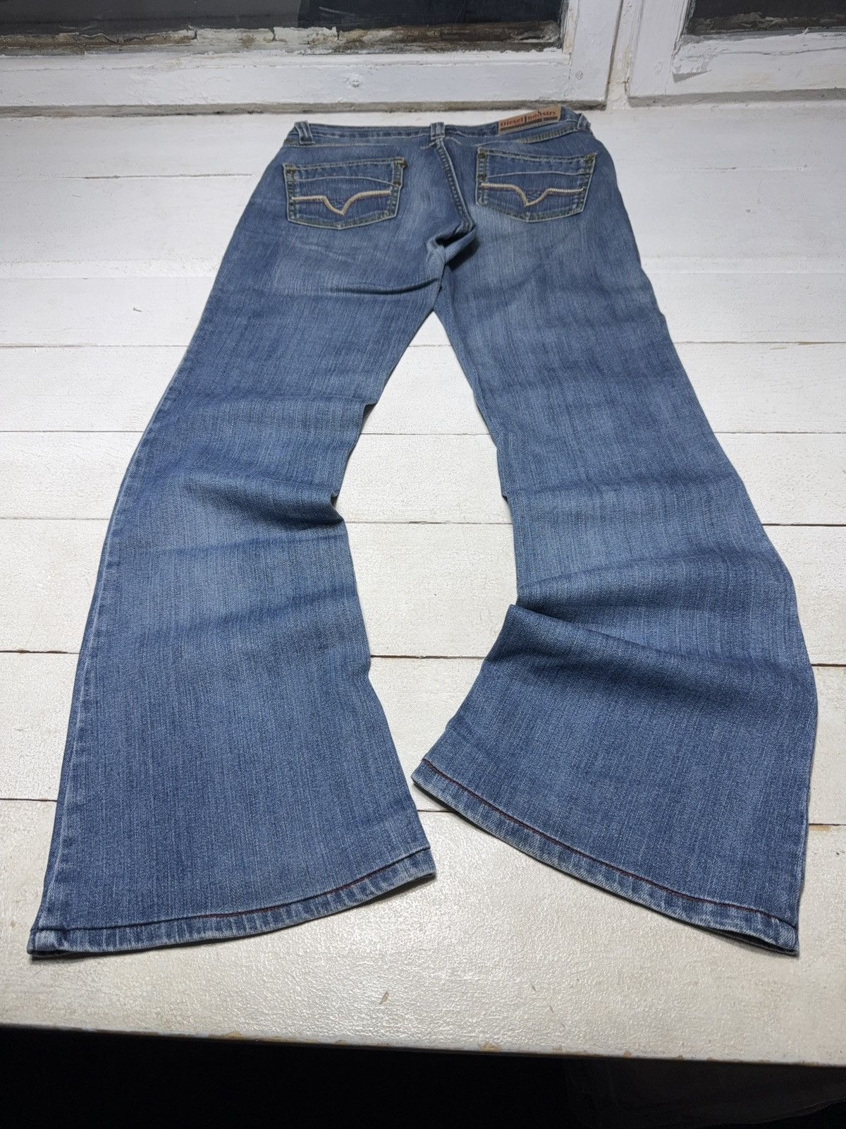 Diesel 90s Retro Y2K Diesel Industry Y2K Bootcut Flared Jeans Denim Size 30" / US 8 / IT 44 - 17 Thumbnail
