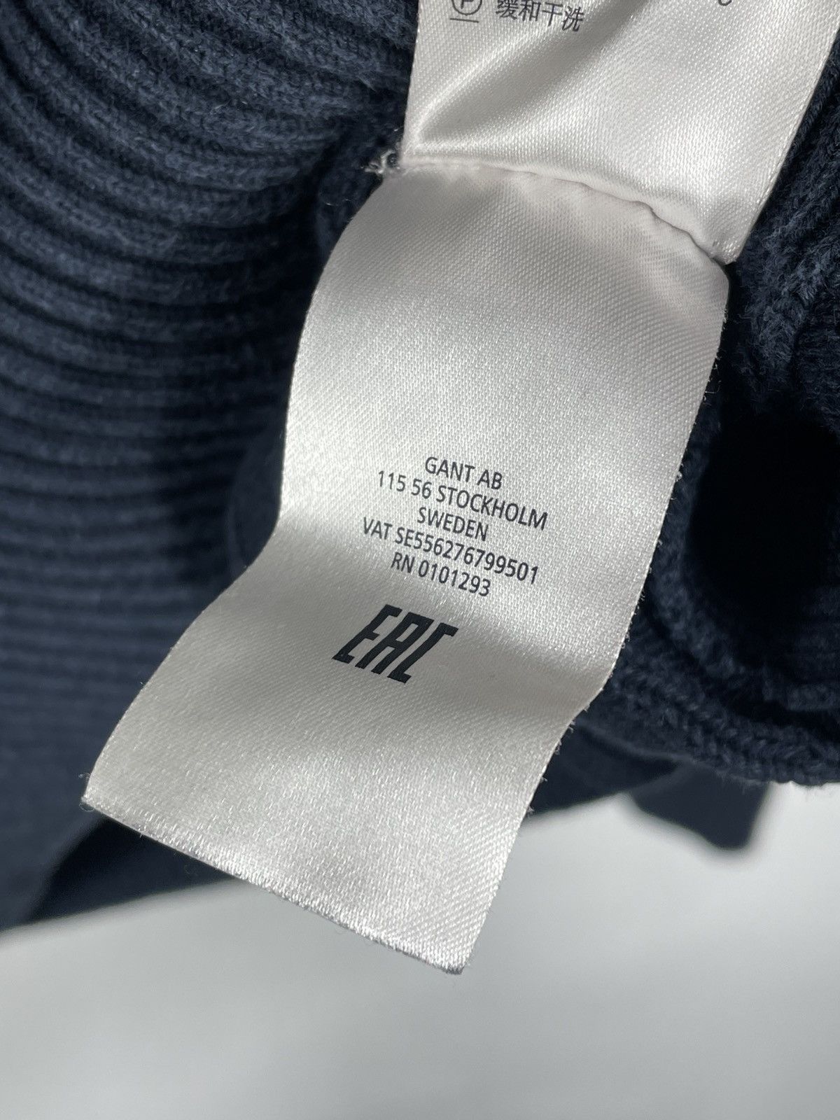 Gant Gant Navy Knitted Jumper Pull Premium Luxury Braid Knitwear Size US M / EU 48-50 / 2 - 8 Thumbnail