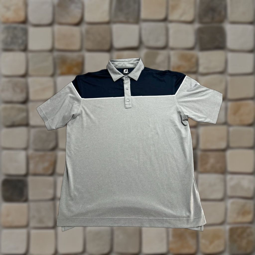 Footjoy FootJoy Polo Shirt Mens XL Gray Stretch Logo Golf Tennis Resort Shirt Size US XL / EU 56 / 4 - 1 Thumbnail