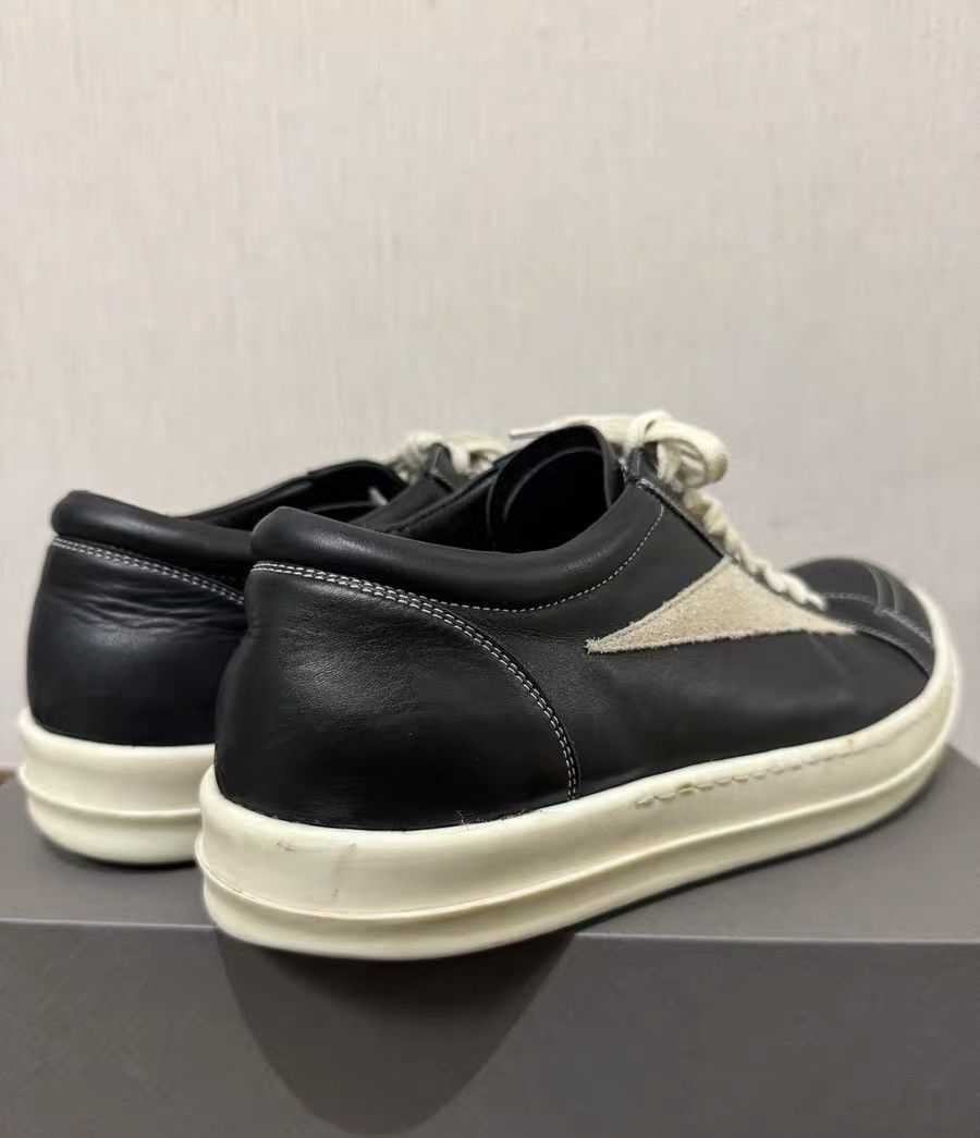 Rick Owens Rick Owens RO Mainline Black &White Leather Low-Top Sneakers Size US 11 / EU 44 - 3 Thumbnail