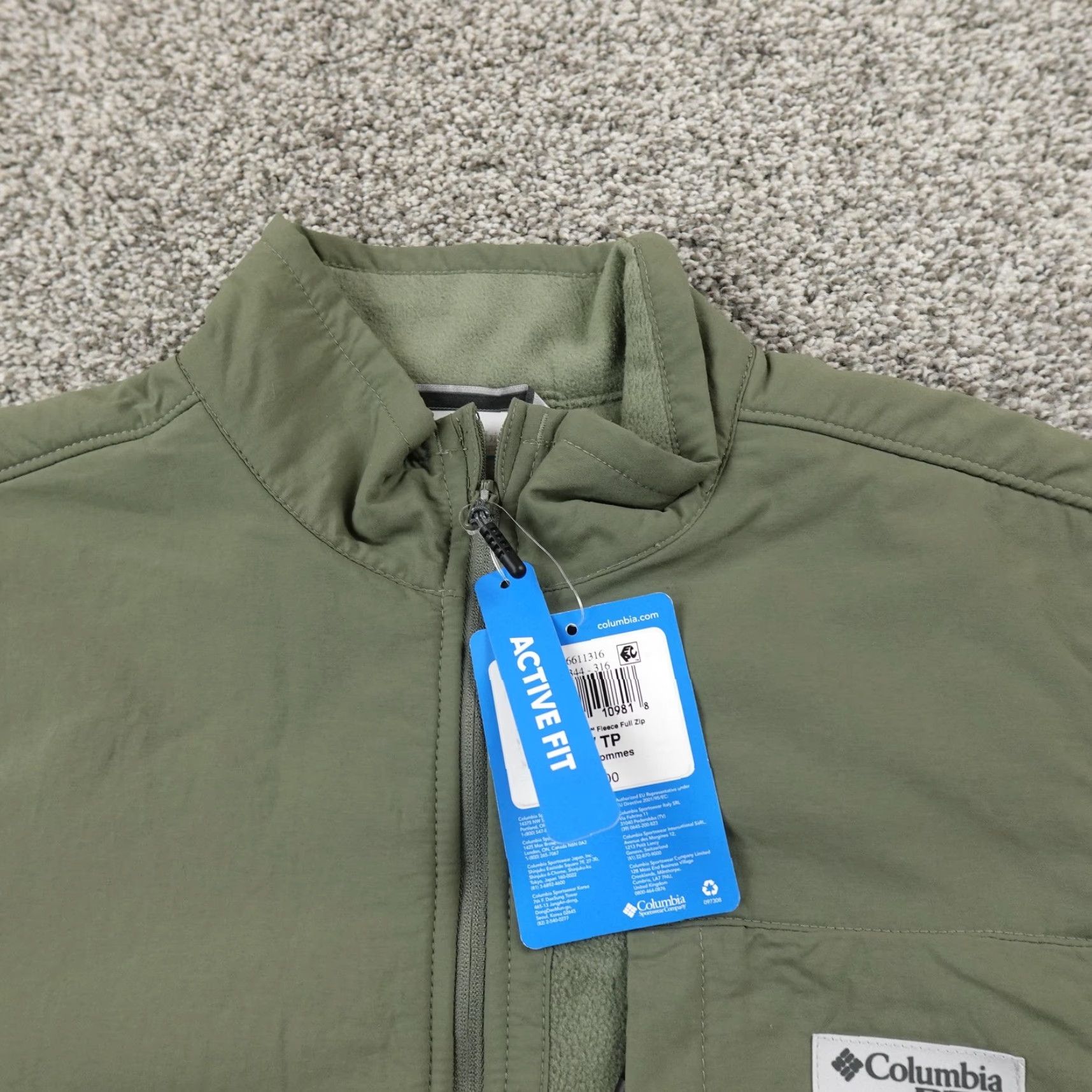 Vintage NEW Columbia Jacket Mens XS Green PFG Fleece Full Zip Fishing Outdoor Size US XS / EU 42 / 0 - 3 Thumbnail