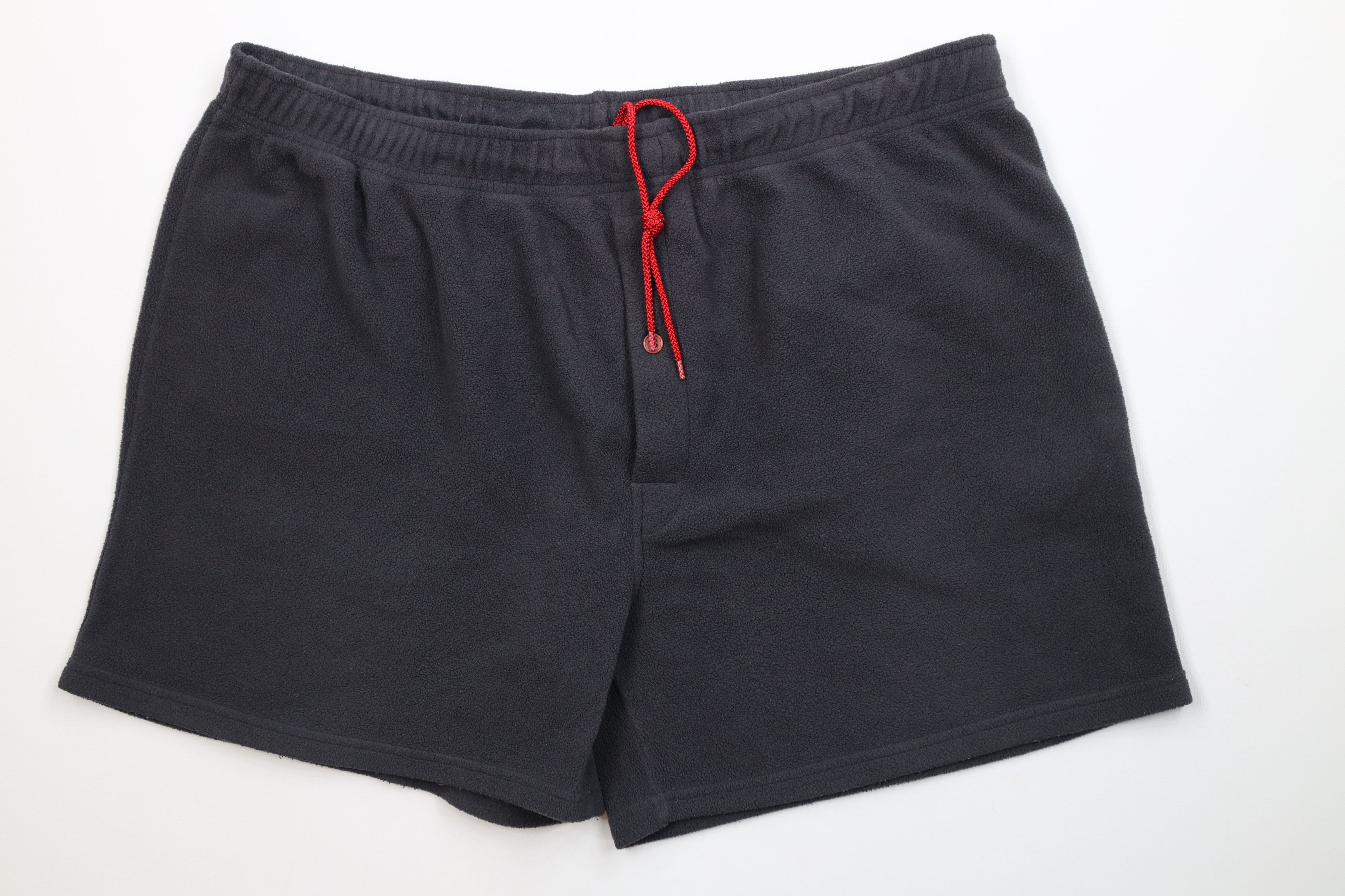 Vintage Vintage 90s Streetwear Knee Fleece Shorts Charcoal Gray Size US 36 / EU 52 - 1 Thumbnail