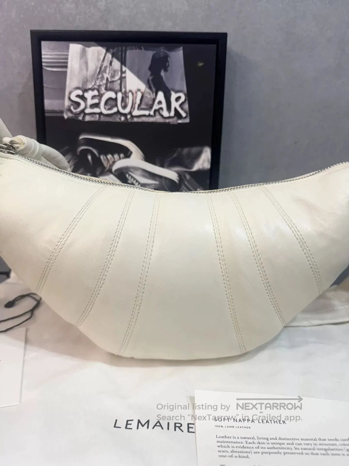 Lemaire Lemaire Small White Croissant Bag. Size ONE SIZE - 7 Thumbnail