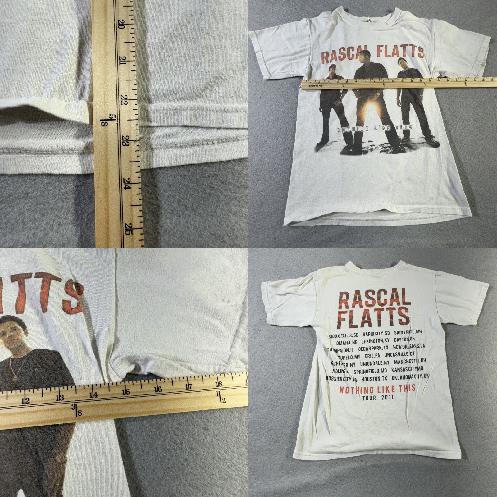 Anvil Rascal Flatts Shirt Mens Small White Nothing Like This Tour 2011 Band Tee Concert Mens Small White Rascal Flatts Tour 2011 Tee Size US S / EU 44-46 / 1 - 8 Thumbnail