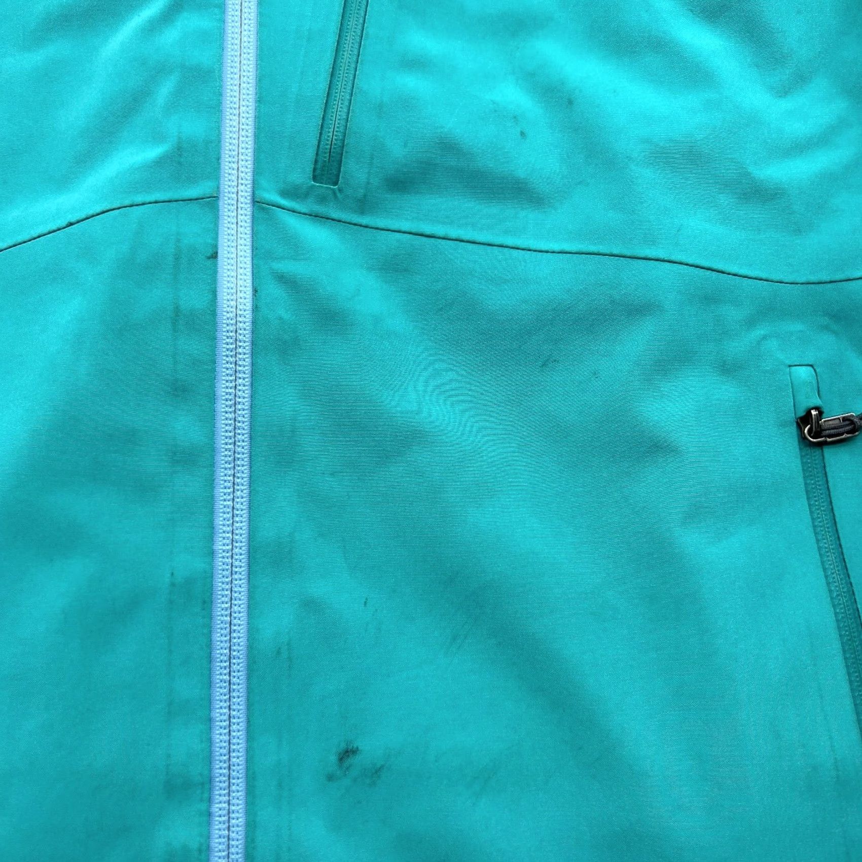 Patagonia Patagonia Jacket Womens Medium Gore-Tex Hooded Powder Bowl Green Blue Teal Zip Full Zip Wind-Resistant Water-Resistant casual travel Size M / US 6-8 / IT 42-44 - 3 Thumbnail