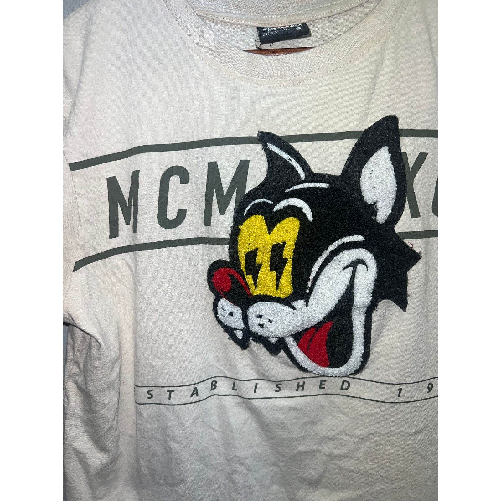 Southpole Y2K Southpole Shirt Crazy Cat Cartoon Cream Tee 2000s Small Size US S / EU 44-46 / 1 - 3 Thumbnail