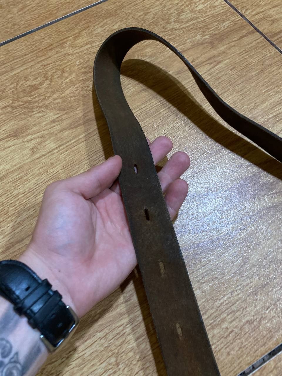 Harley Davidson Belt brown Vintage Harley Davidson big logo Streetwear Y2K Size ONE SIZE - 7 Thumbnail