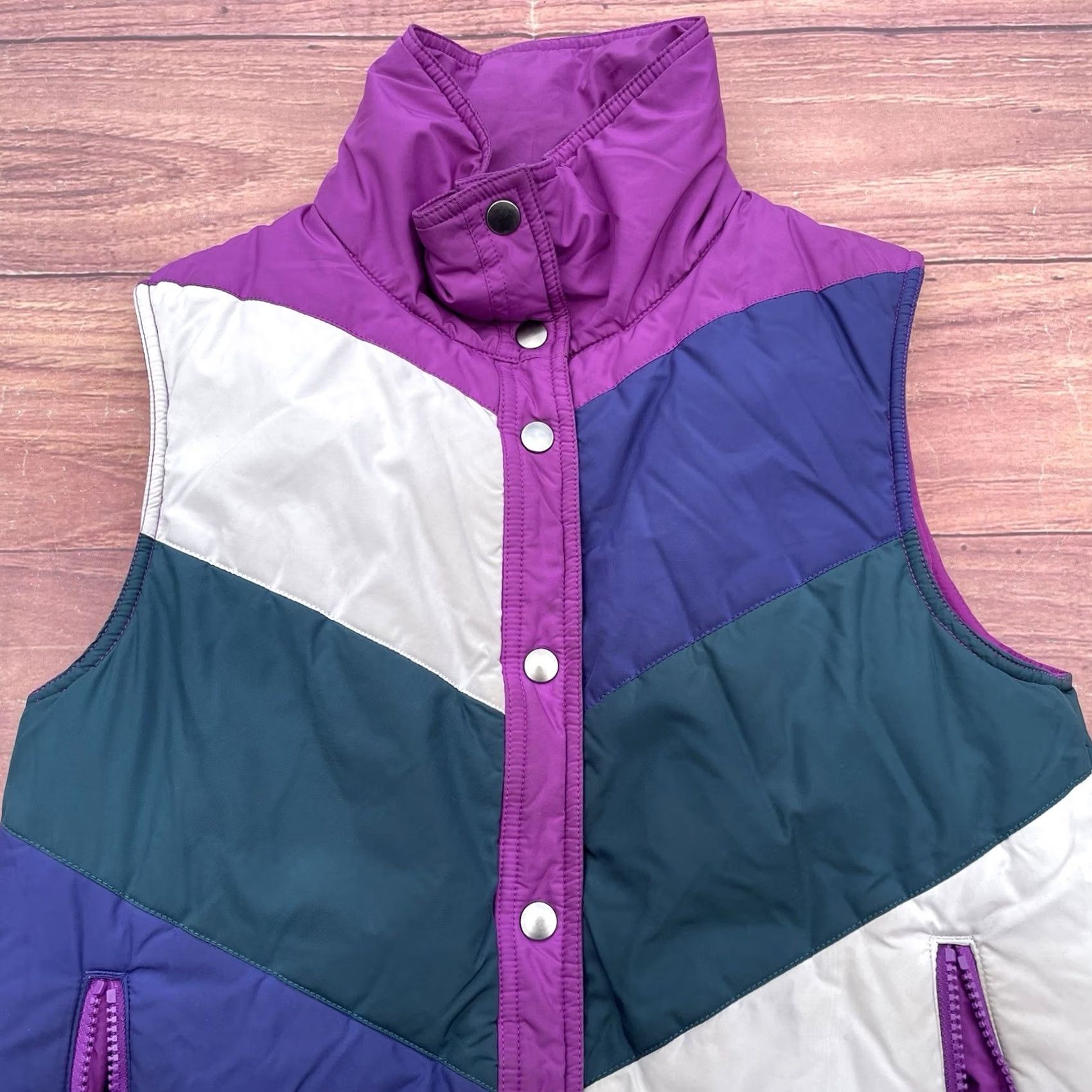 Patagonia Patagonia Reversible Puffer Vest Women Mirror Lake Purple Size Small Vest Size S / US 4 / IT 40 - 4 Thumbnail