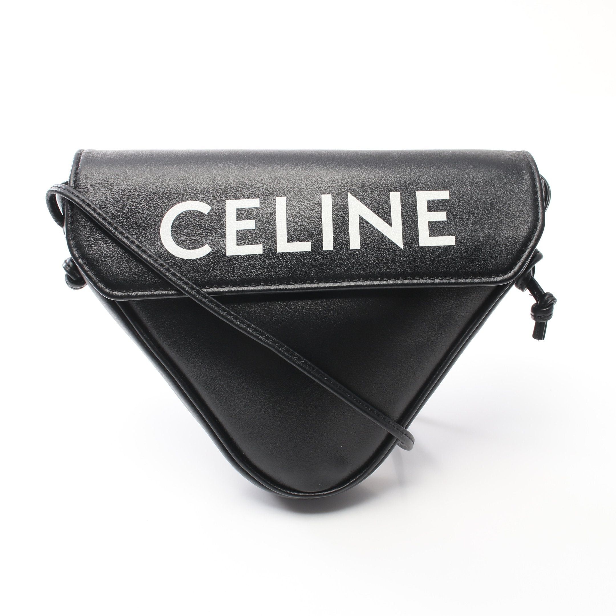 Celine Celine Triangle Bag Shoulder Leather Black Size ONE SIZE - 1 Thumbnail