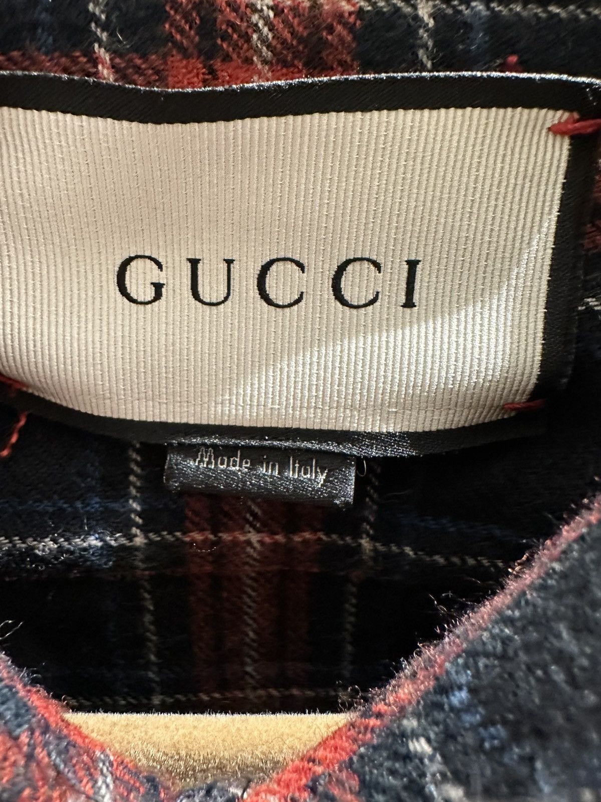 Gucci GUCCI Snake Embroidered Flannel Button Down Shirt Size US L / EU 52-54 / 3 - 4 Thumbnail