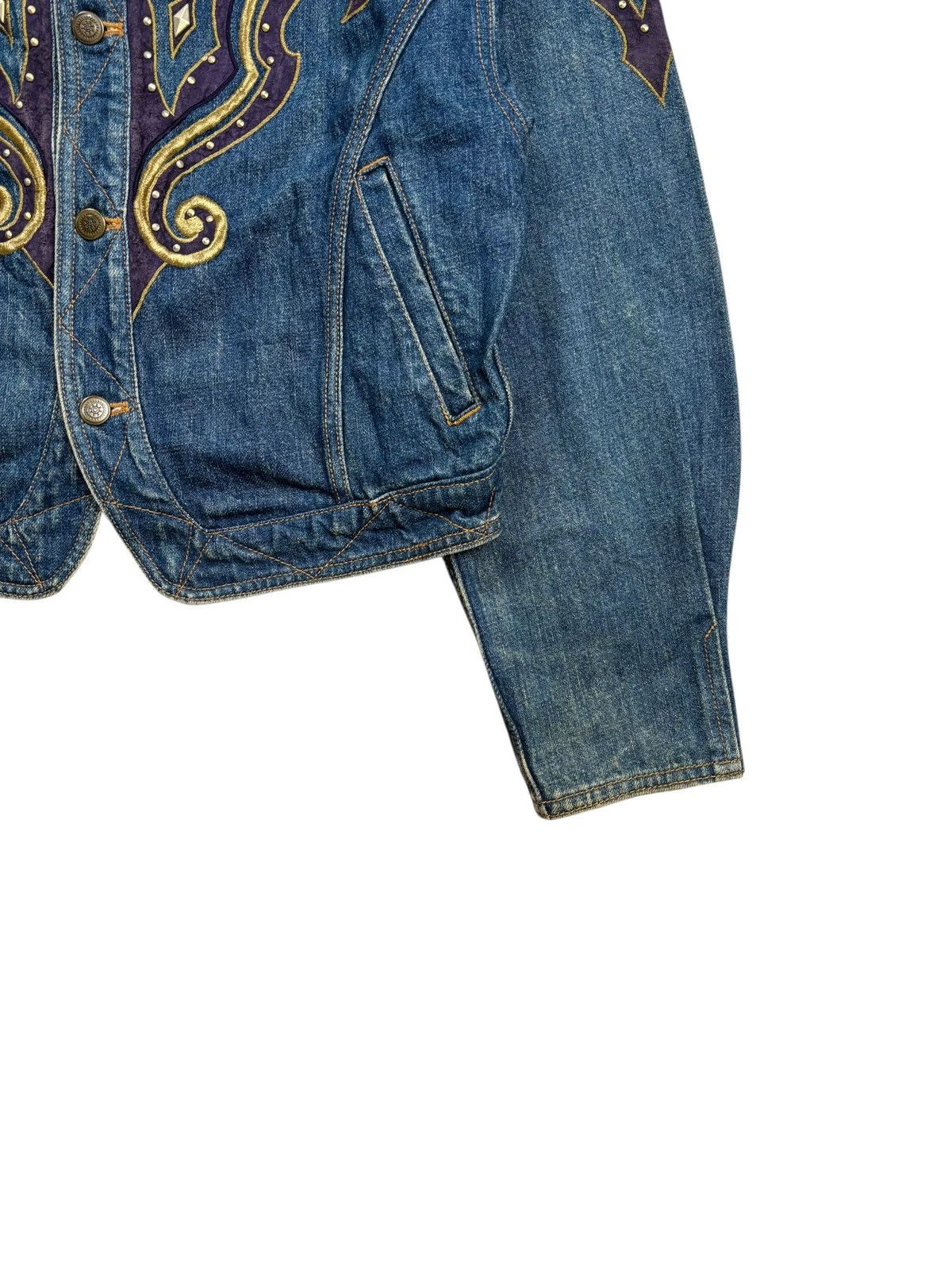 If Six Was Nine 1990s Yoshiyuki Konishi Ethnic Cowboy Patchwork Denim Jacket Size US M / EU 48-50 / 2 - 5 Thumbnail