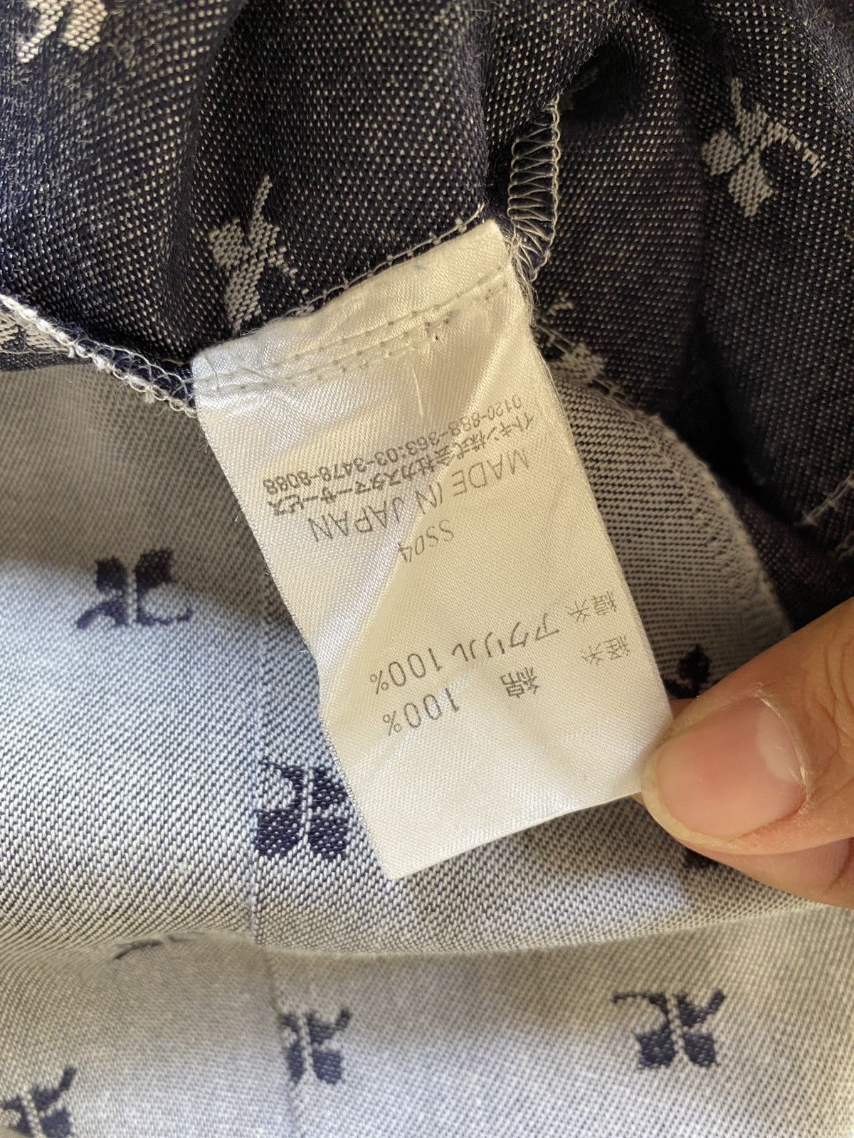 Courreges Courrèges Gray Classic Logo Pattern Button-Up. Size M / US 6-8 / IT 42-44 - 5 Thumbnail