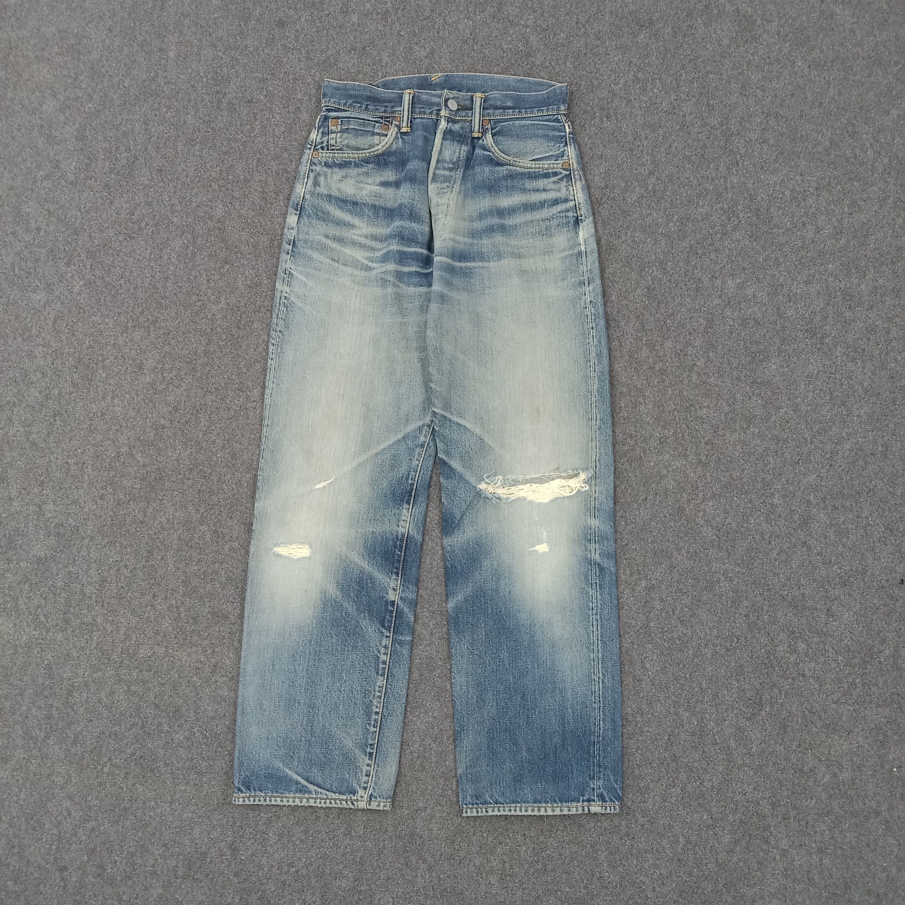 Japanese Brand × Vintage Japanese Brand Evisu Selvedge Daicock Custom Art Jeans Size US 27 - 7 Thumbnail