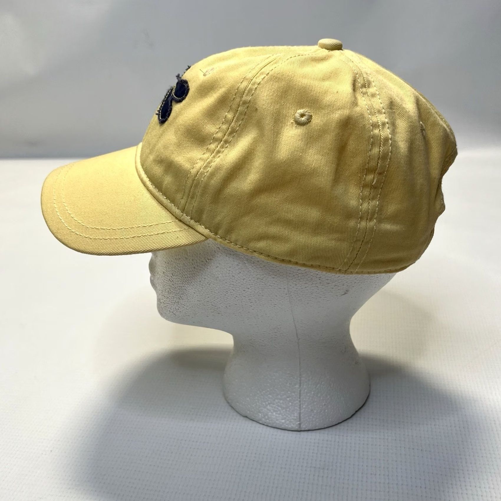 Vintage Kate Landry Beach Hat Yellow Blue Dragonfly Embroidered Adjustable Strap Women Size ONE SIZE - 3 Thumbnail