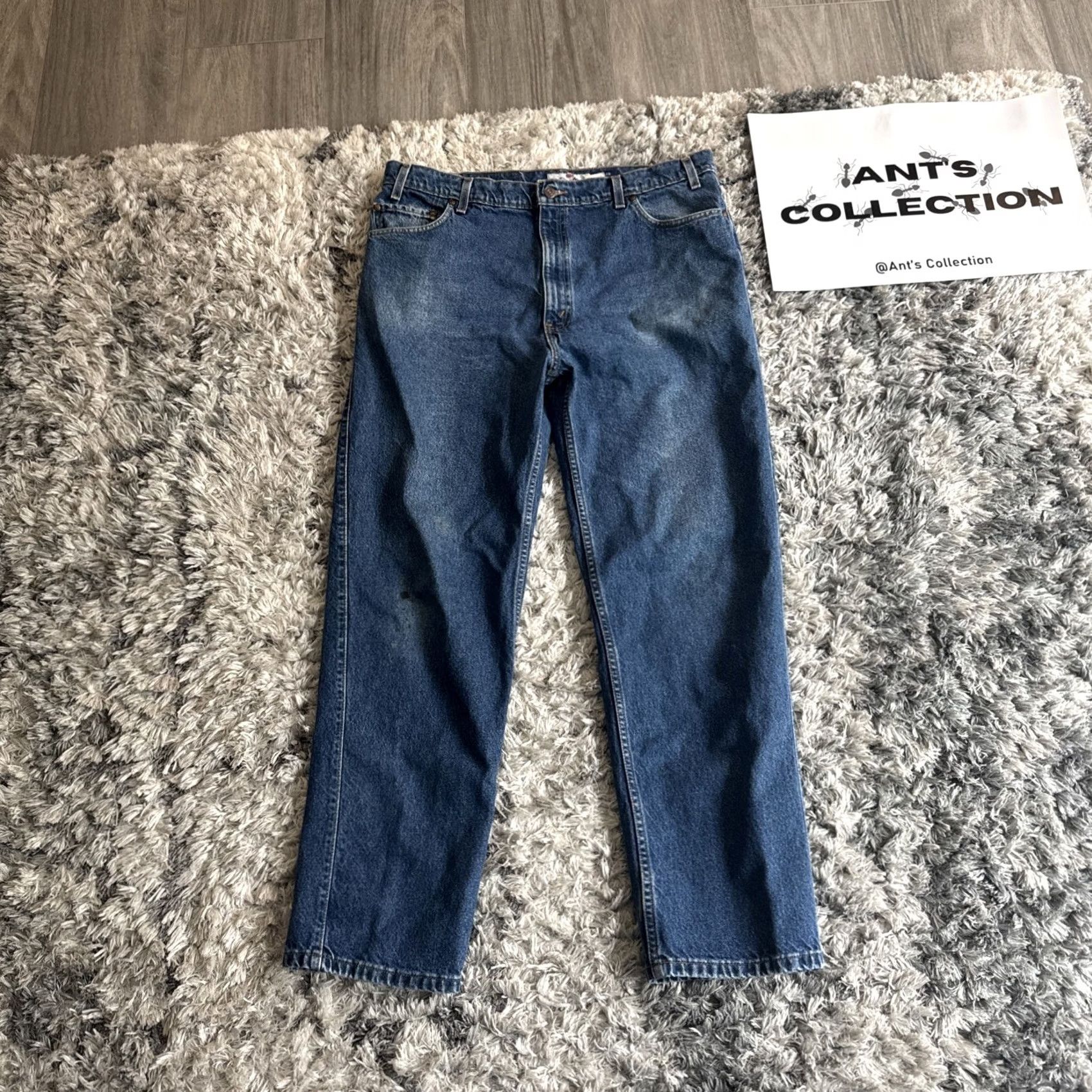Levi's VINTAGE Levi’s 540 Jeans Men’s 40x32 Blue Denim Relaxed Fit Brown Tab 90’s Size US 40 / EU 56 - 5 Thumbnail