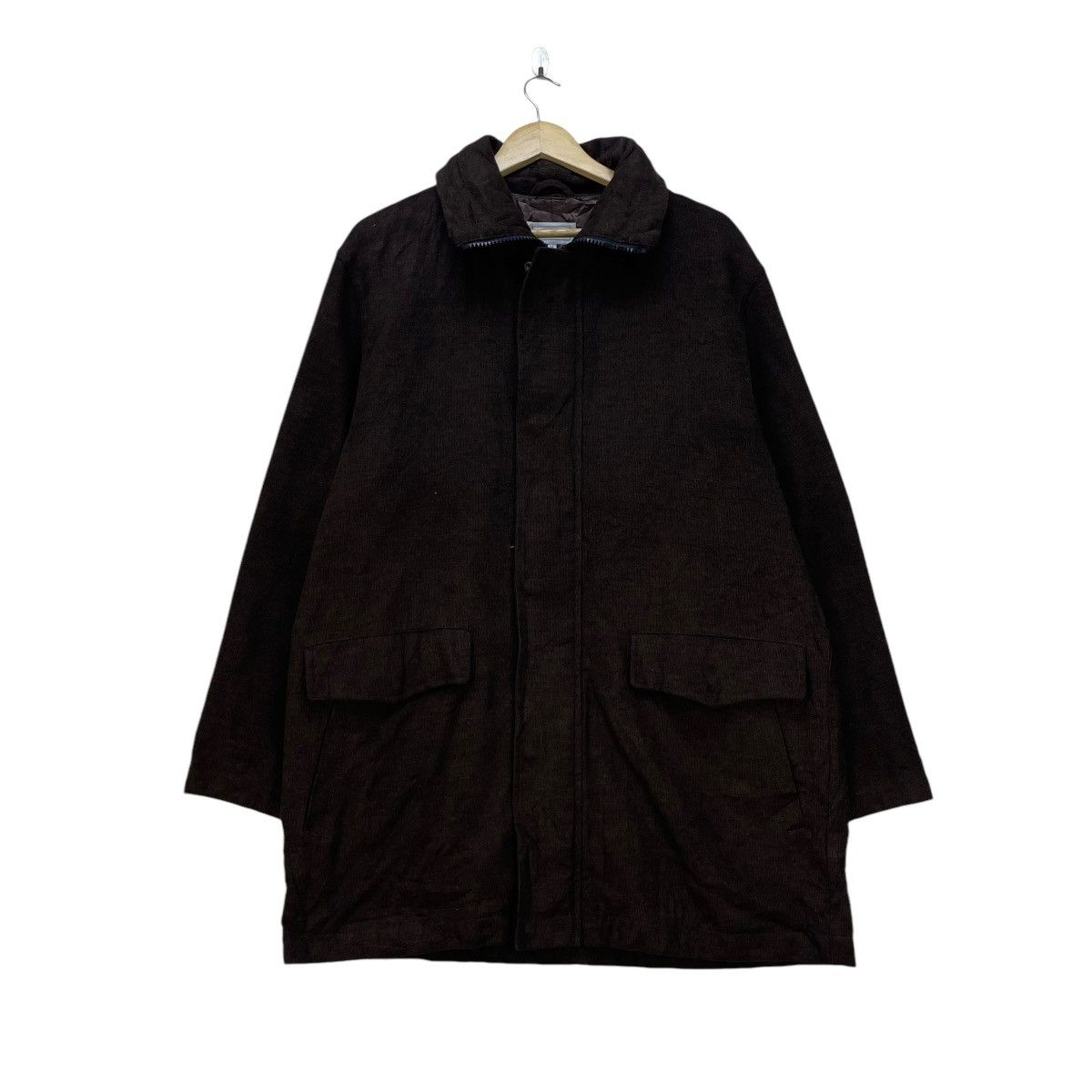Autumn Cashmere × Designer 💥Vintage Intermezzo i Tessuti italy Long Coat Jacket Size US L / EU 52-54 / 3 - 2 Thumbnail