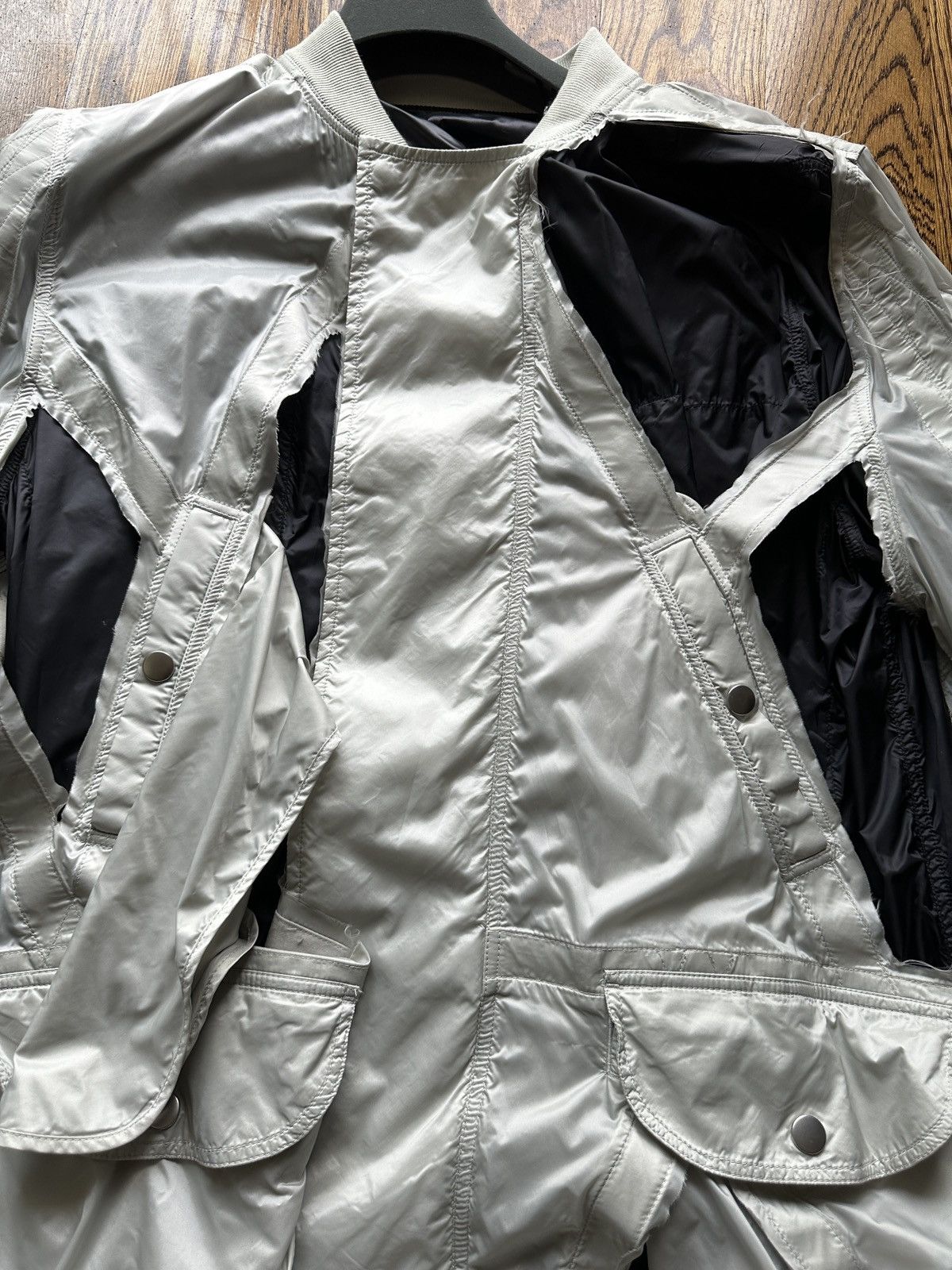 Rick Owens Rick Owens SS19 BABEL Runway Destroyed Rod Flight Jacket 50 Size US M / EU 48-50 / 2 - 8 Thumbnail