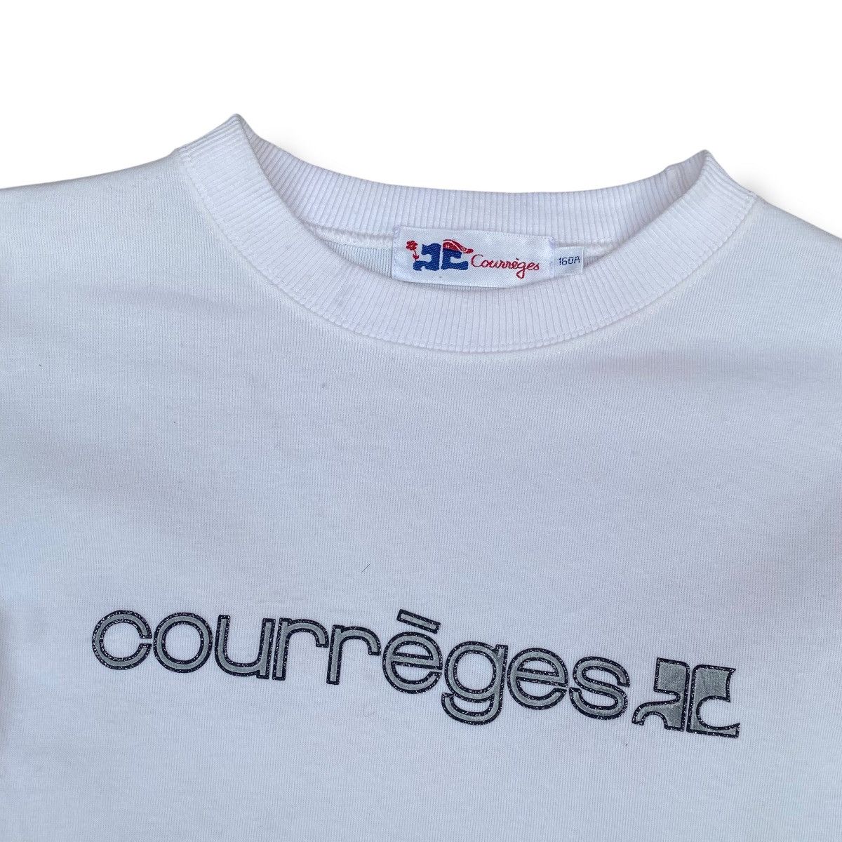 Courreges × Vintage Vintagew Courreges Embroidered Spell Out Logo Sweatshirt. Size S / US 4 / IT 40 - 2 Thumbnail