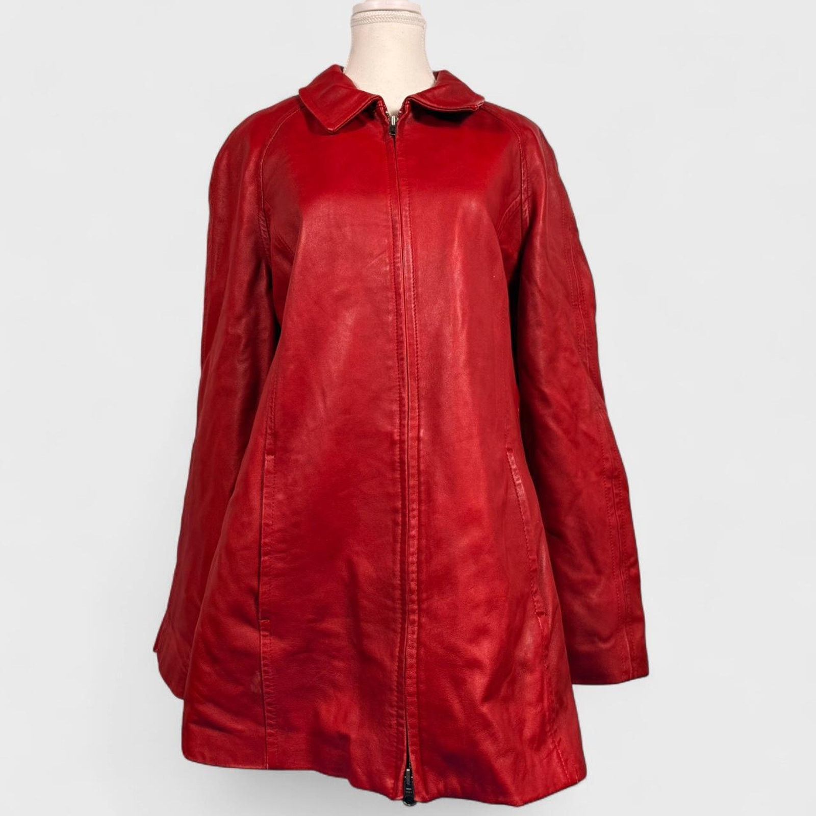 Other Vintage red leather danier jacket Size M / US 6-8 / IT 42-44 - 1 Thumbnail