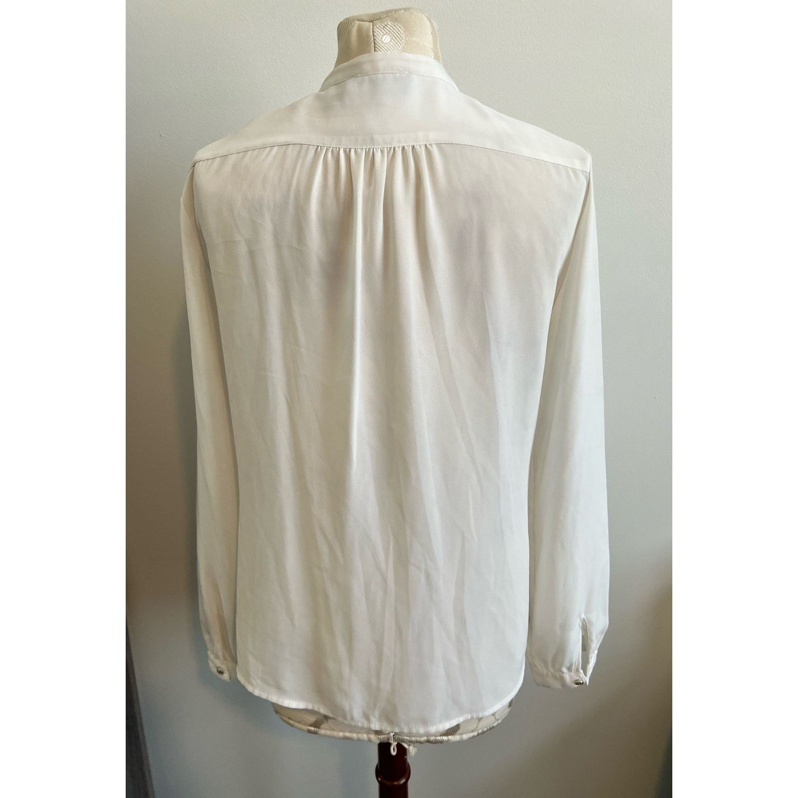 Karl Lagerfeld Karl Lagerfeld Paris Ruffle Long Sleeve Button Up Small Size S / US 4 / IT 40 - 5 Thumbnail