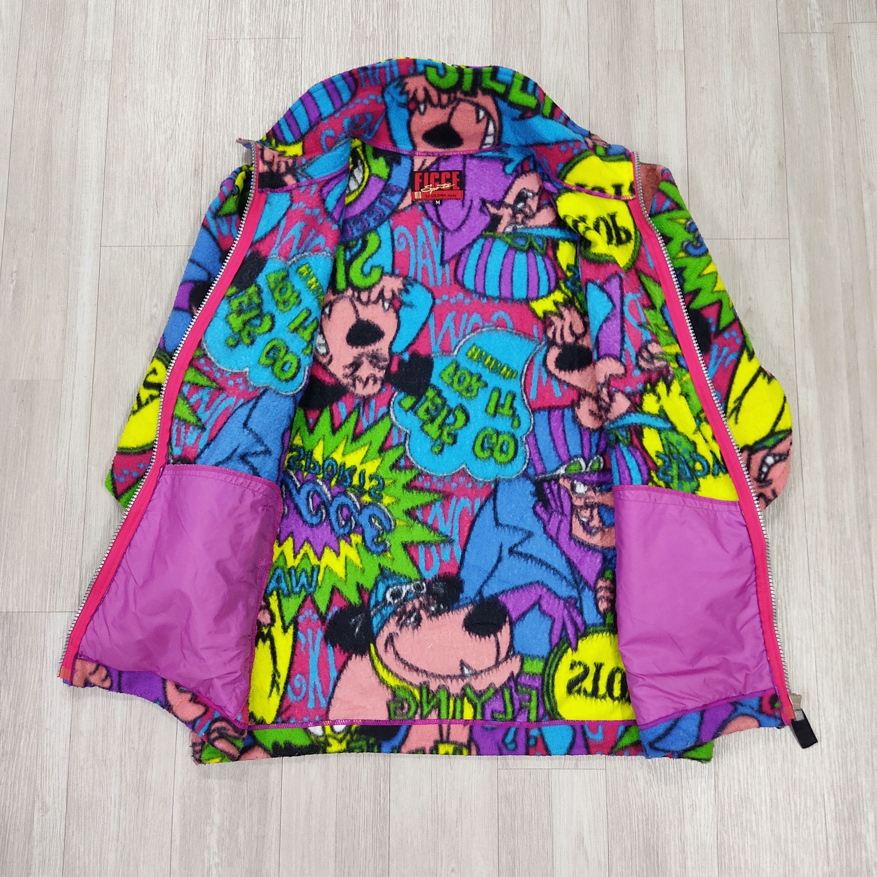 Yoshiyuki Konishi Vintage FICCE Sports Wacky Races AOP Fleece Jacket Size US L / EU 52-54 / 3 - 9 Thumbnail