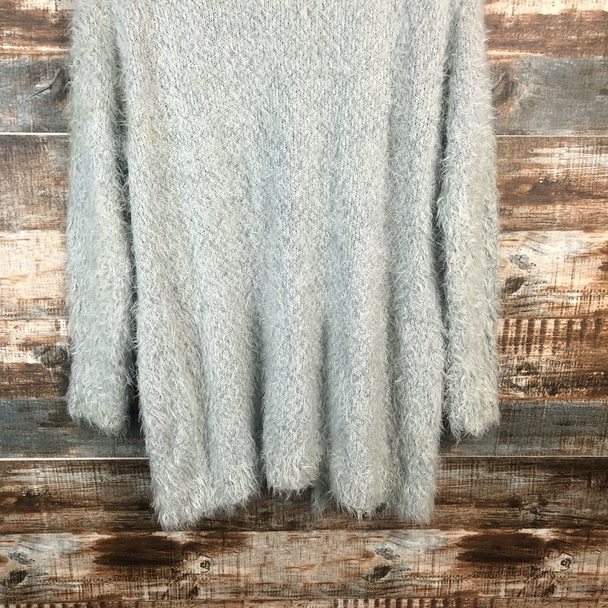 Homespun Knitwear DLL VIS Green fur shaggy mohair Cardigan Knitwear #C355 Size US M / EU 48-50 / 2 - 14 Thumbnail