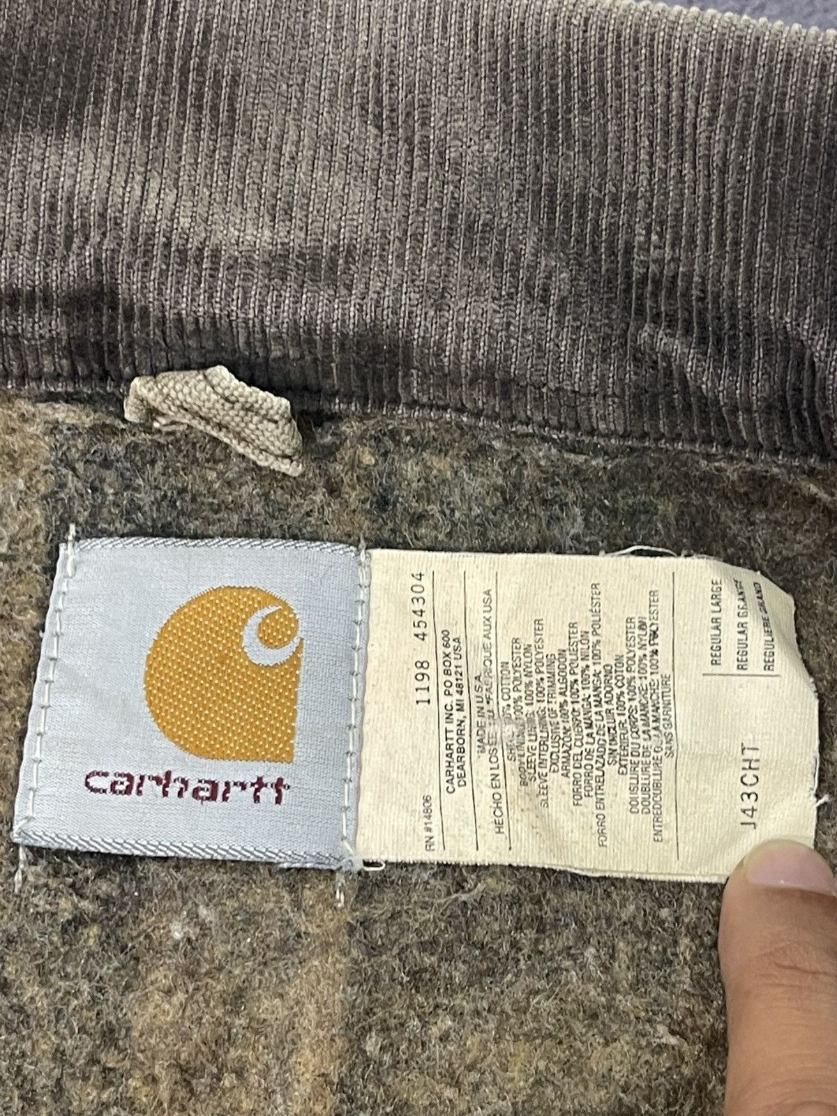 Carhartt Vtg Carhartt Detroit USA Blanket Lining Sun Faded 5🟩5 Size US L / EU 52-54 / 3 - 22 Thumbnail
