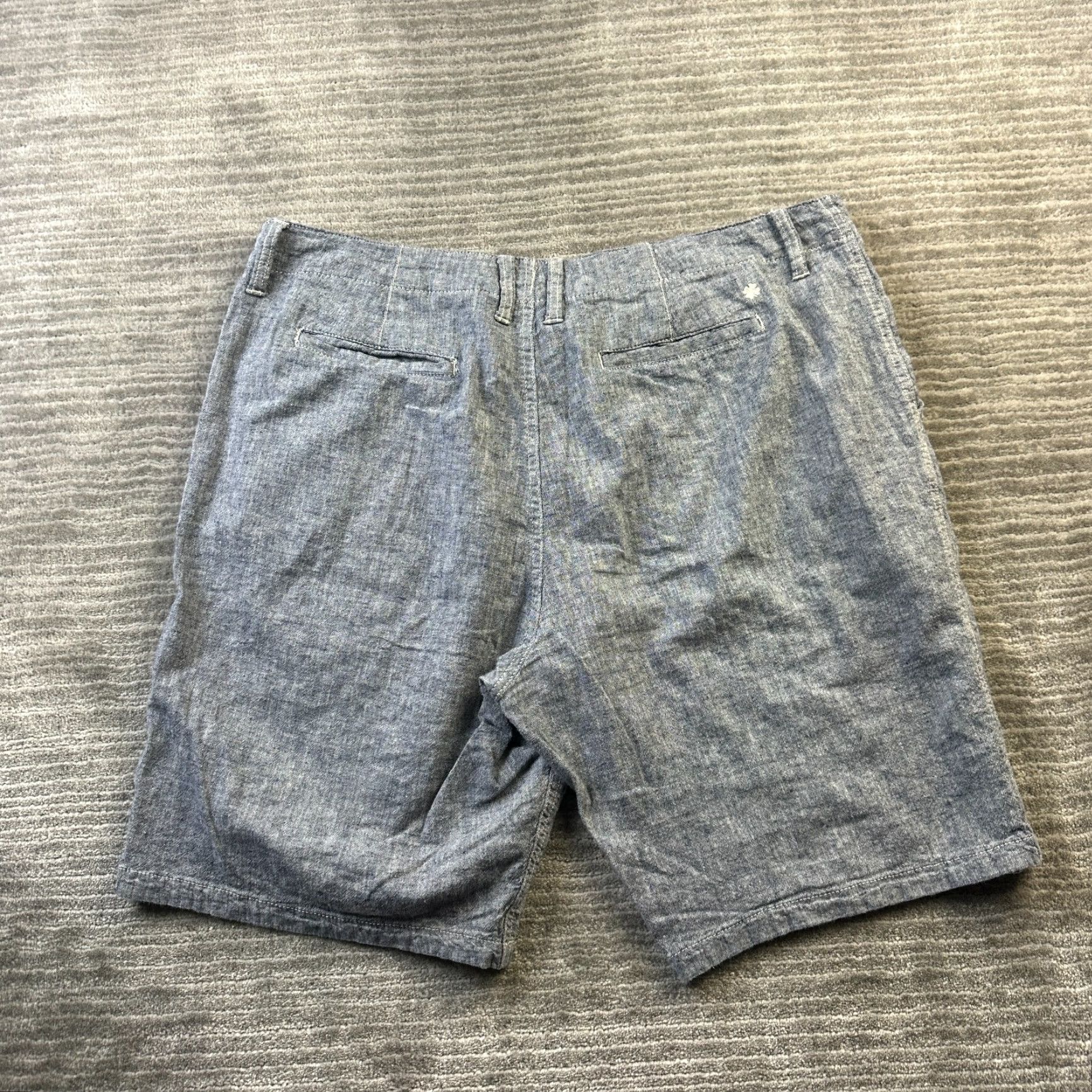 Lucky Brand Lucky Brand Shorts Mens 34 Blue Linen Blend Drawstring Beach Pool Chino Casual 90s Theme Mens Size US 34 / EU 50 - 2 Thumbnail