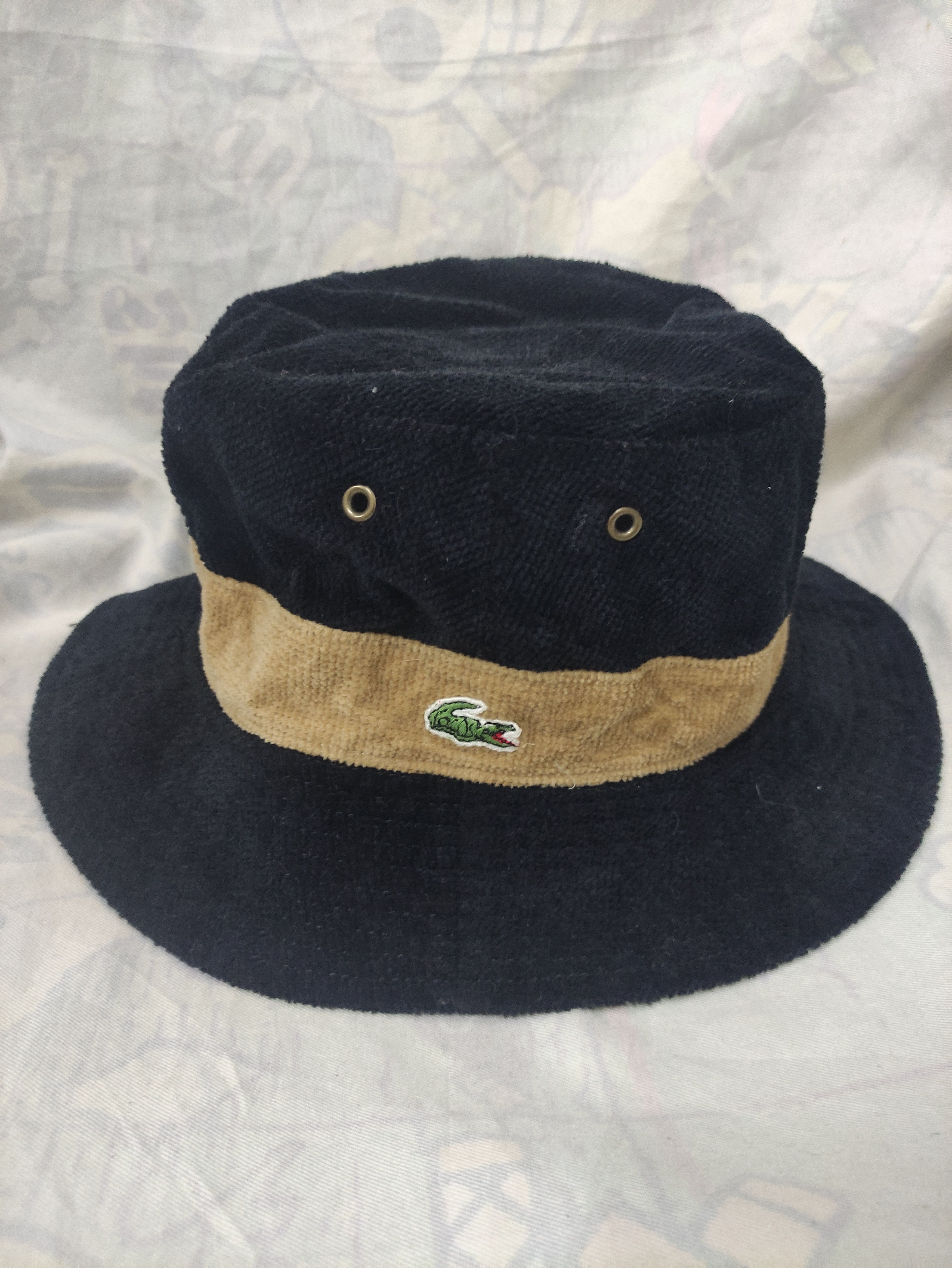 Lacoste × Vintage LACOSTE VINTAGE REVERSIBLE BUCKET HAT Size ONE SIZE - 9 Thumbnail