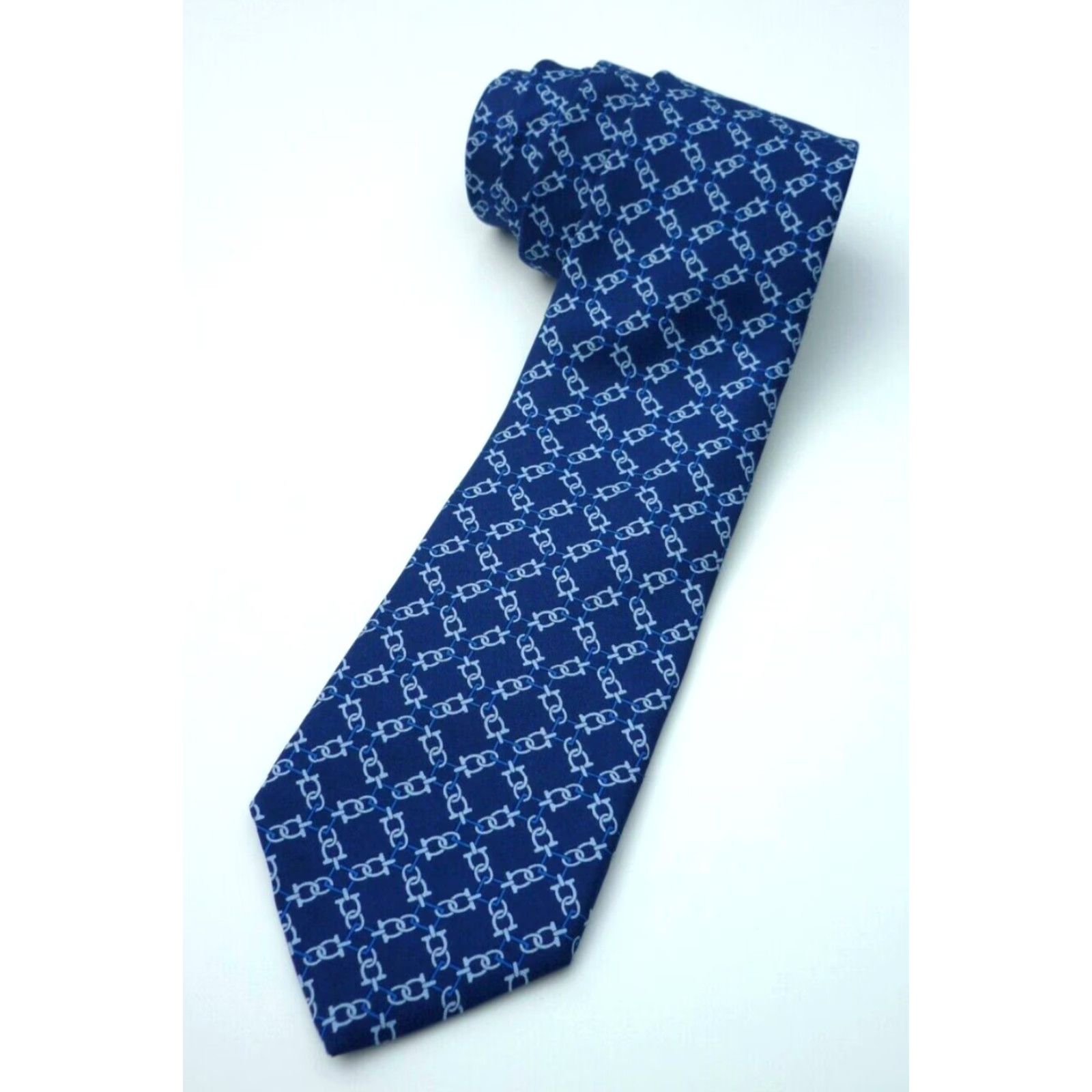 Brooks Brothers Brooks Brothers Makers and Merchants Silk Tie Men’s Geometric Printed in Italy Made in USA Silk Tie Blue 61" Long 3.25" Wide Mens Size ONE SIZE - 2 Thumbnail