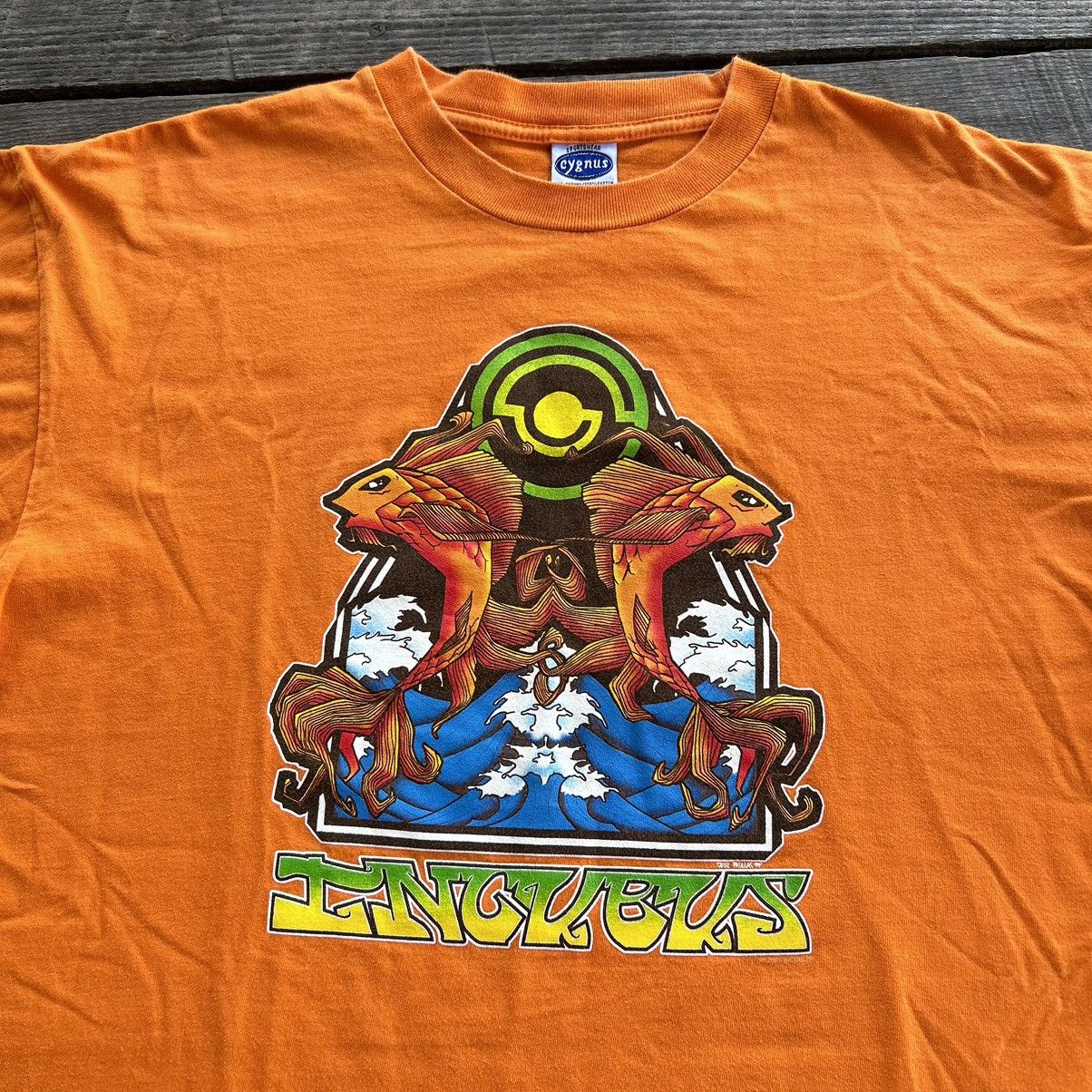 Band Tees Vintage 1999 Incubus Band T Shirt Cygnus Double Sided Size US XL / EU 56 / 4 - 4 Thumbnail