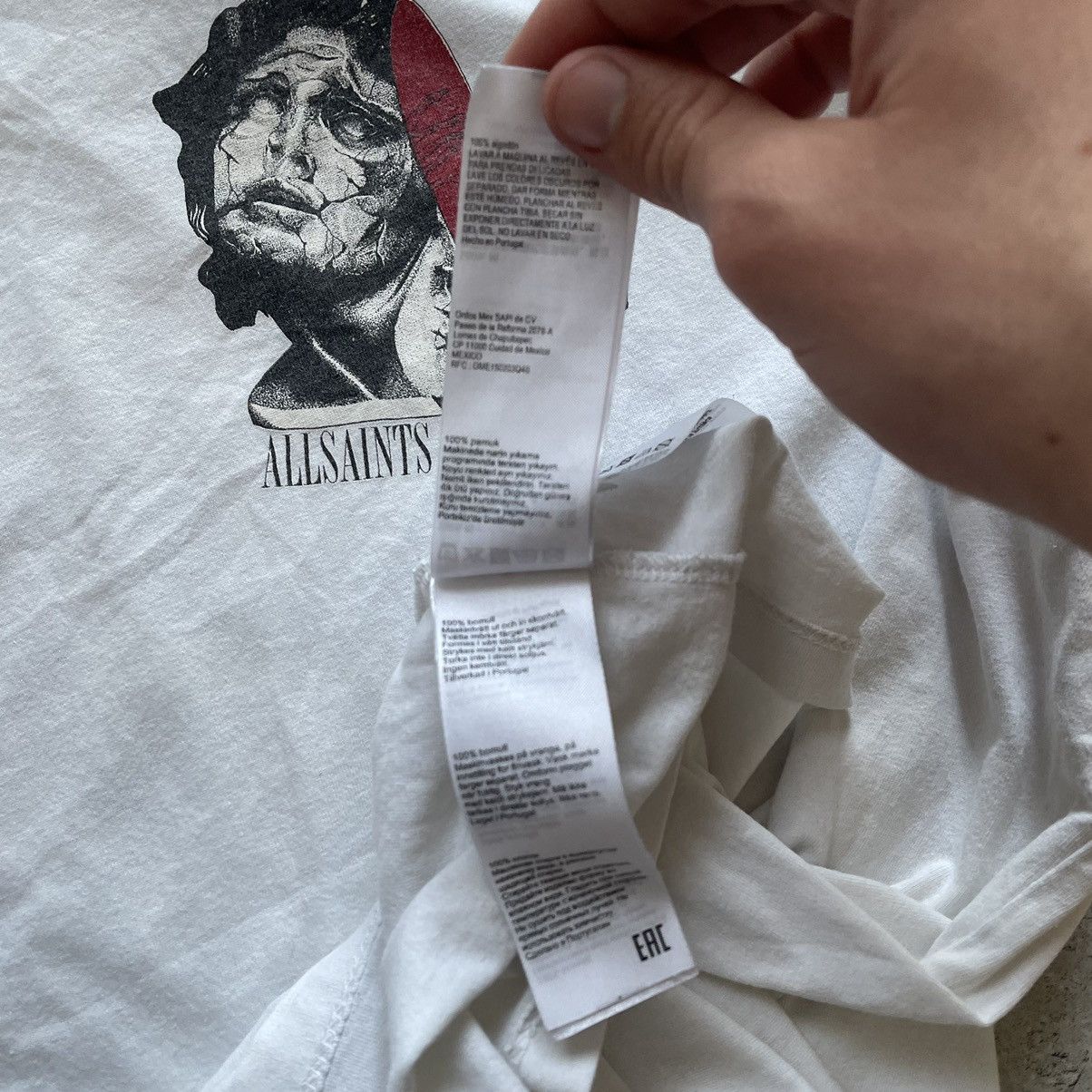 Allsaints Luxury Allsaints Oversized Fit T-Shirt Tatto Print Size US L / EU 52-54 / 3 - 8 Thumbnail