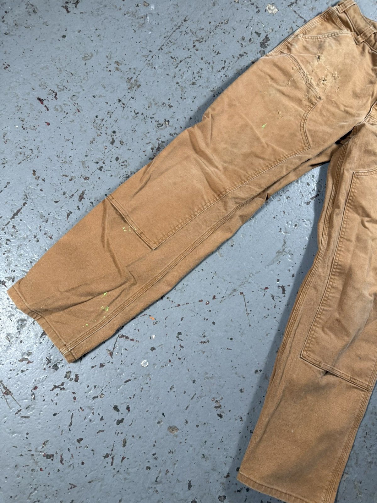 Carhartt Vintage Classic Beige Carhartt Distressed Double Knees Size US 32 / EU 48 - 2 Thumbnail