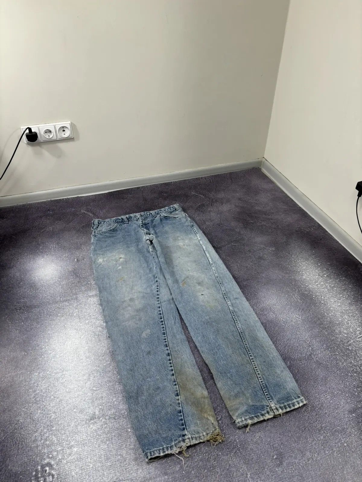 Dickies × Vintage Vintage 90s Dickies Flame Resistant USA Denim Baggy Jeans Size US 36 / EU 52 - 7 Thumbnail