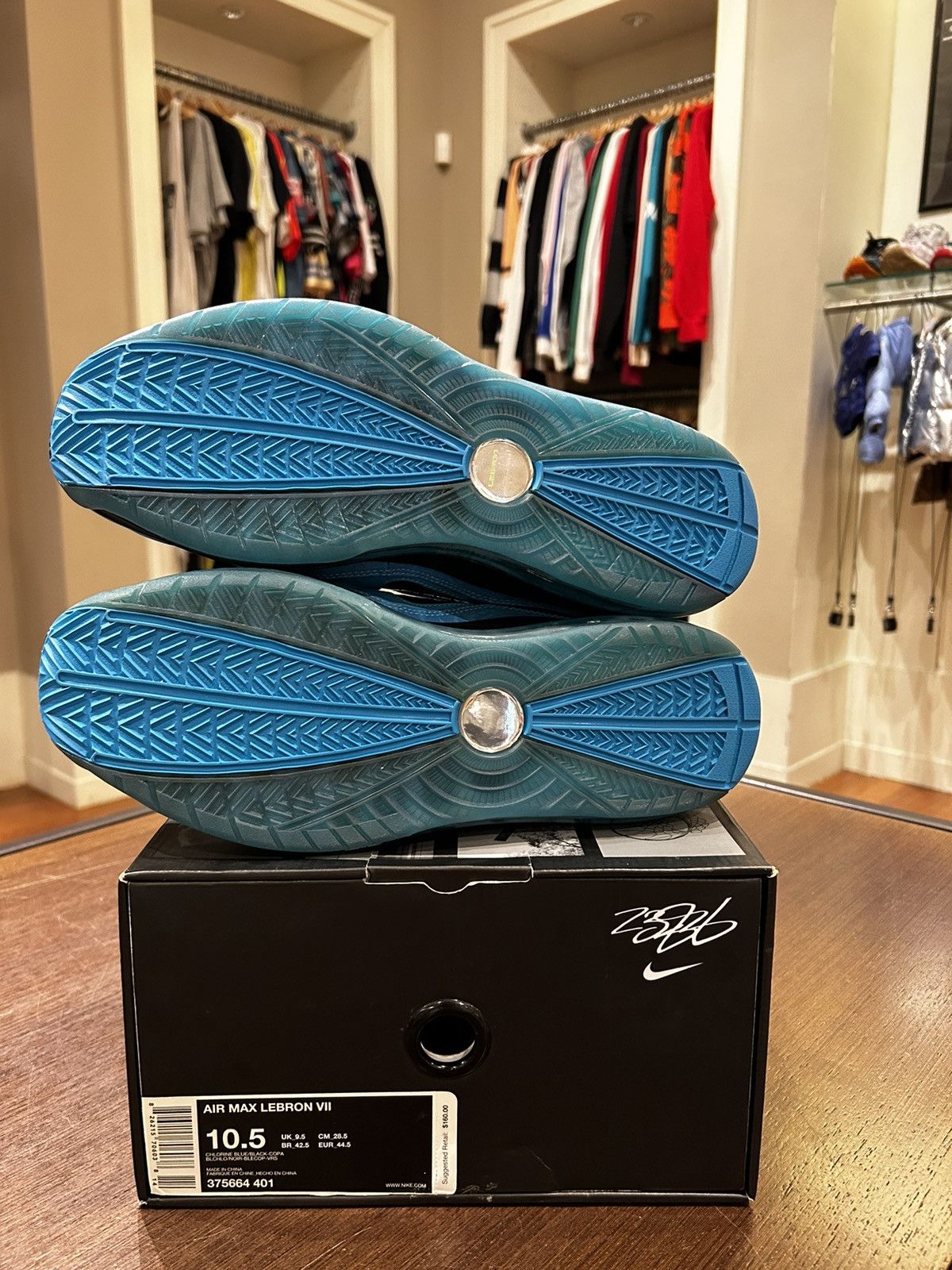Nike Nike LeBron 7 All-Star Chlorine Blue (2010) Size US 10.5 / EU 43-44 - 6 Thumbnail