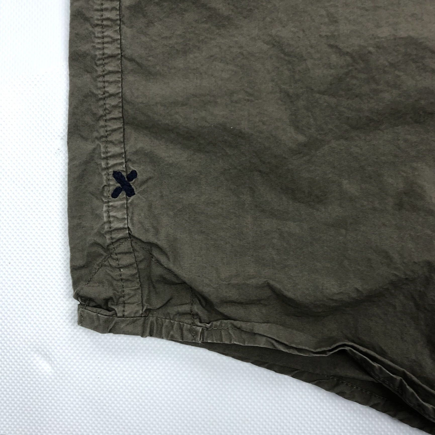 Alex Mill ALEX MILL Shirt Men's XL Olive Green Solid Cotton Poplin Wash & Go Button-Up Short Sleeve Size US XL / EU 56 / 4 - 5 Thumbnail