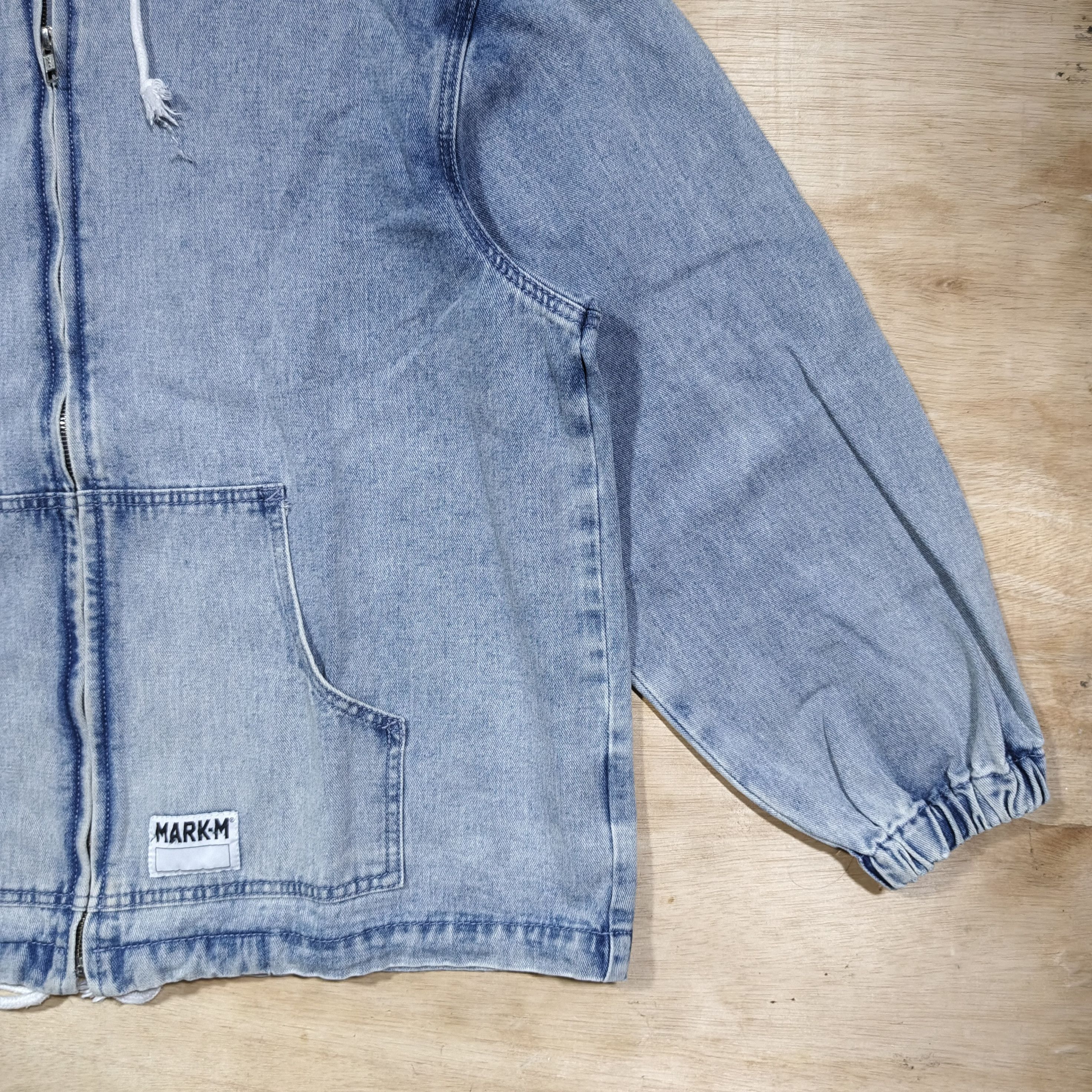 Other MARK-M Wave Logo Denim Zipper Hoodie Size US L / EU 52-54 / 3 - 4 Thumbnail