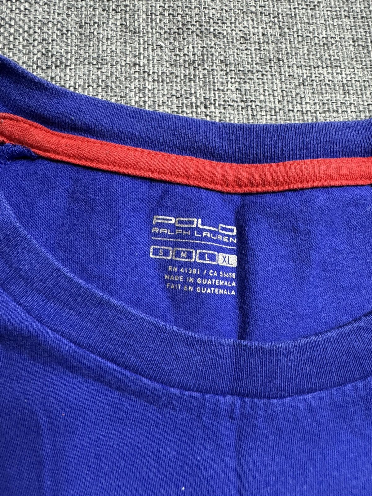 Polo Ralph Lauren Vintage Polo Ralph Lauren Big Logo Italy navy T-Shirt Size US XL / EU 56 / 4 - 4 Thumbnail