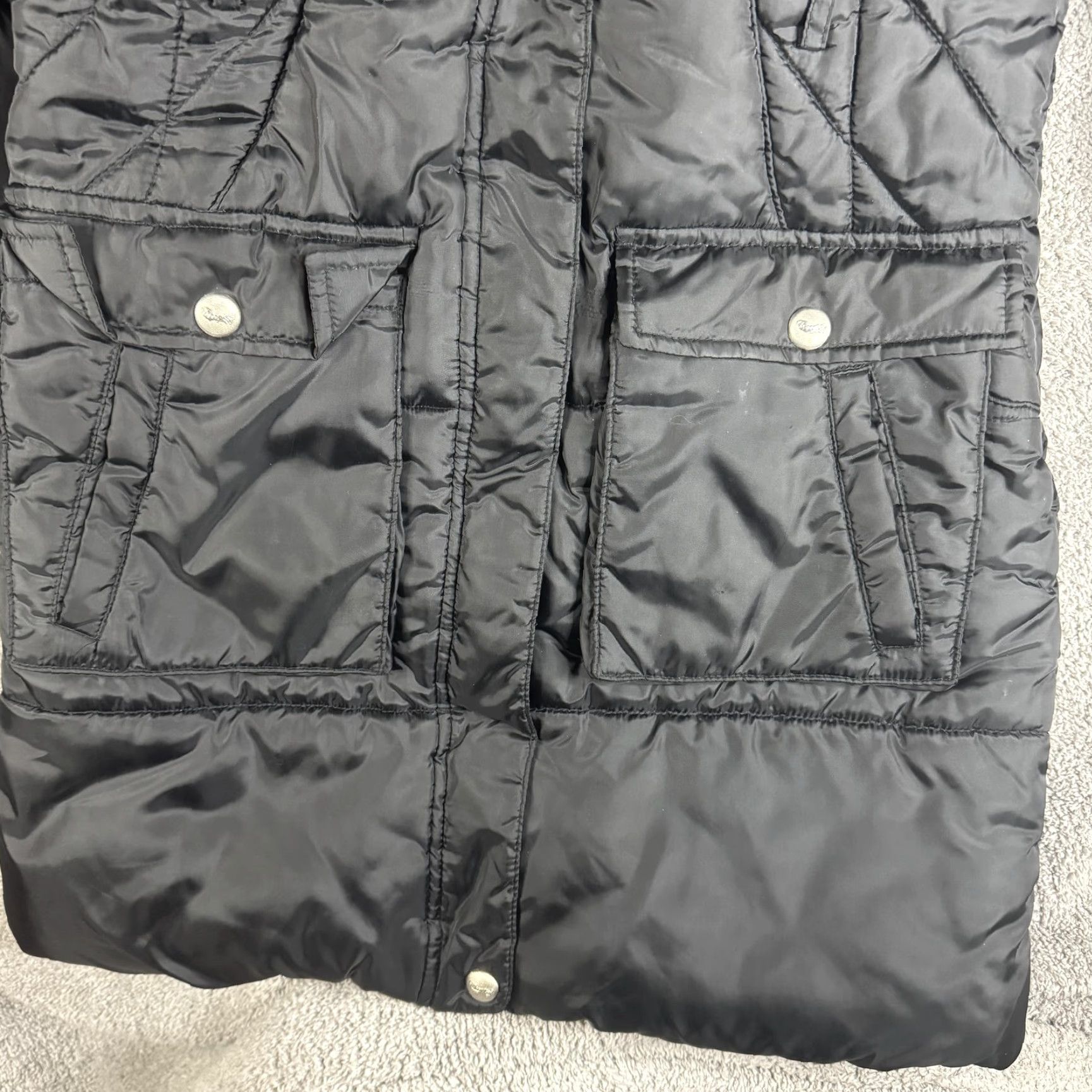Coogi Coogi Puffer Coat Womens Small Black Quilted Full Zip Mid Length Pockets Warm Size S / US 4 / IT 40 - 6 Thumbnail