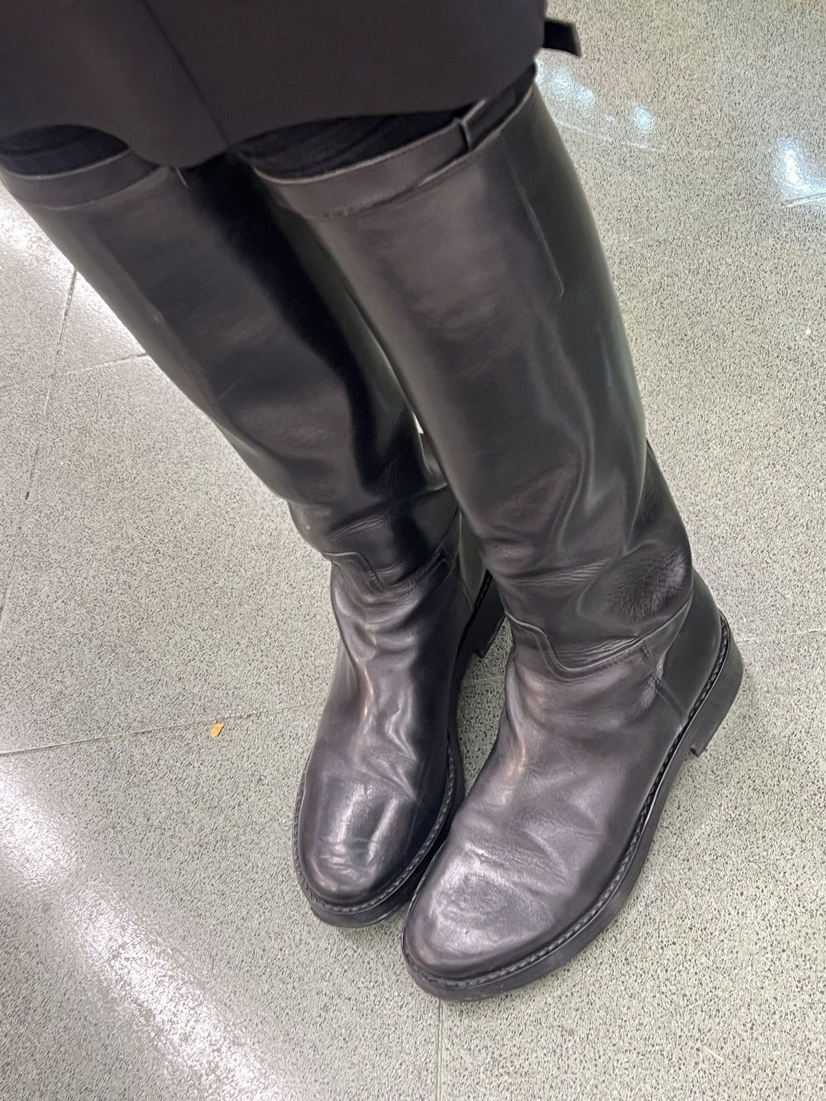 Ann Demeulemeester Ann Demeulemeester Black Stan Riding Boots Size US 10.5 / EU 43-44 - 10 Thumbnail