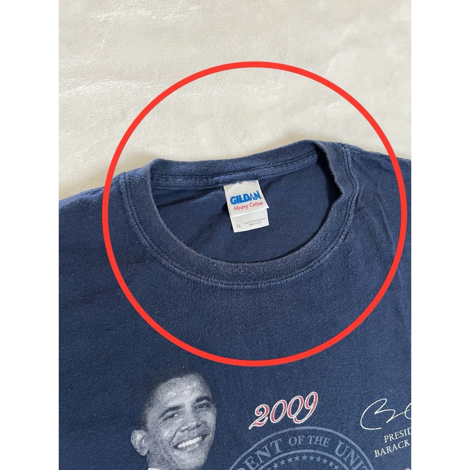 Gildan President Barack Obama Inauguration Day Jan 20th 2009 Navy Size US XL / EU 56 / 4 - 4 Thumbnail