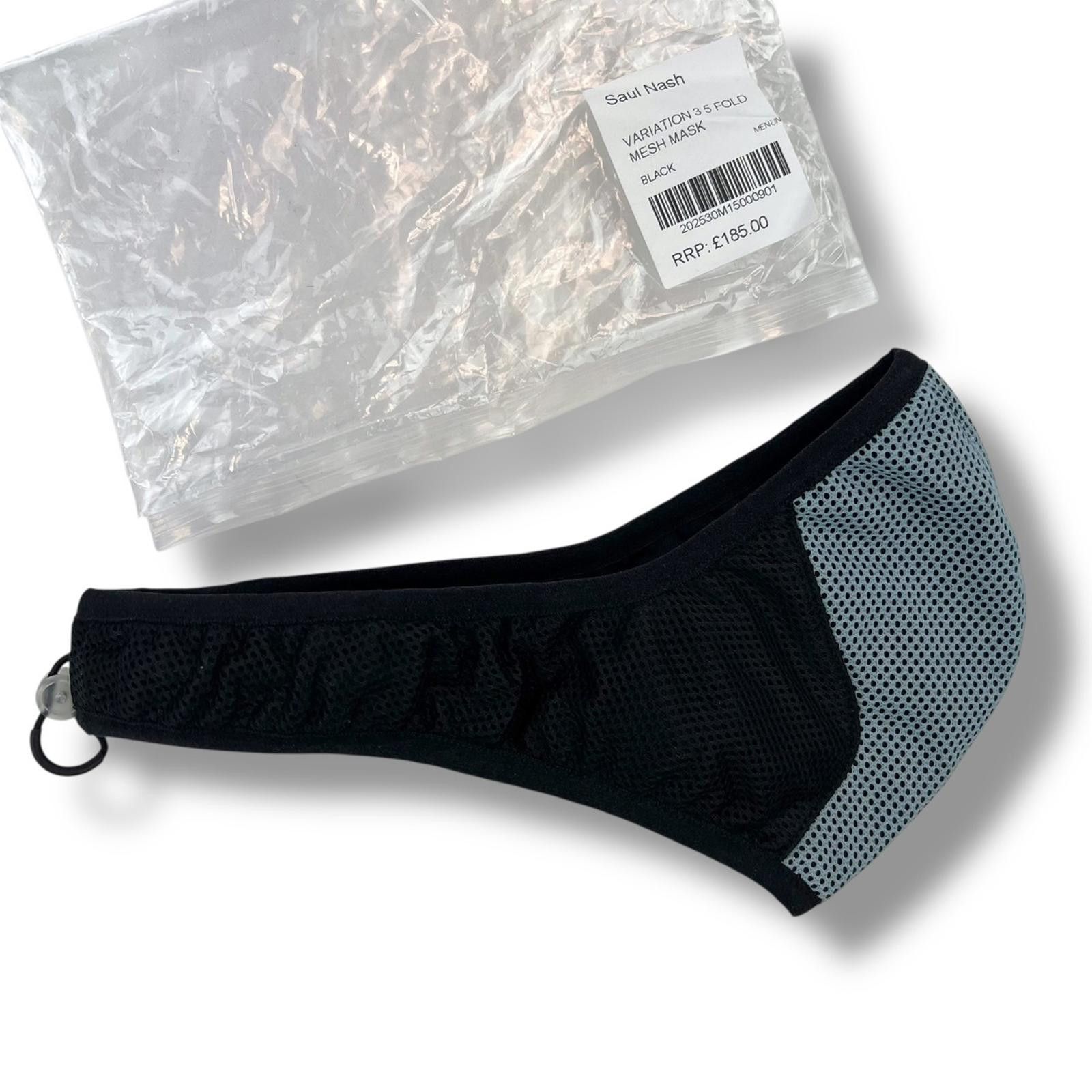 Saul Nash Saul Nash 3 5 Fold Mesh Face Mask Black Grey Size ONE SIZE - 1 Thumbnail